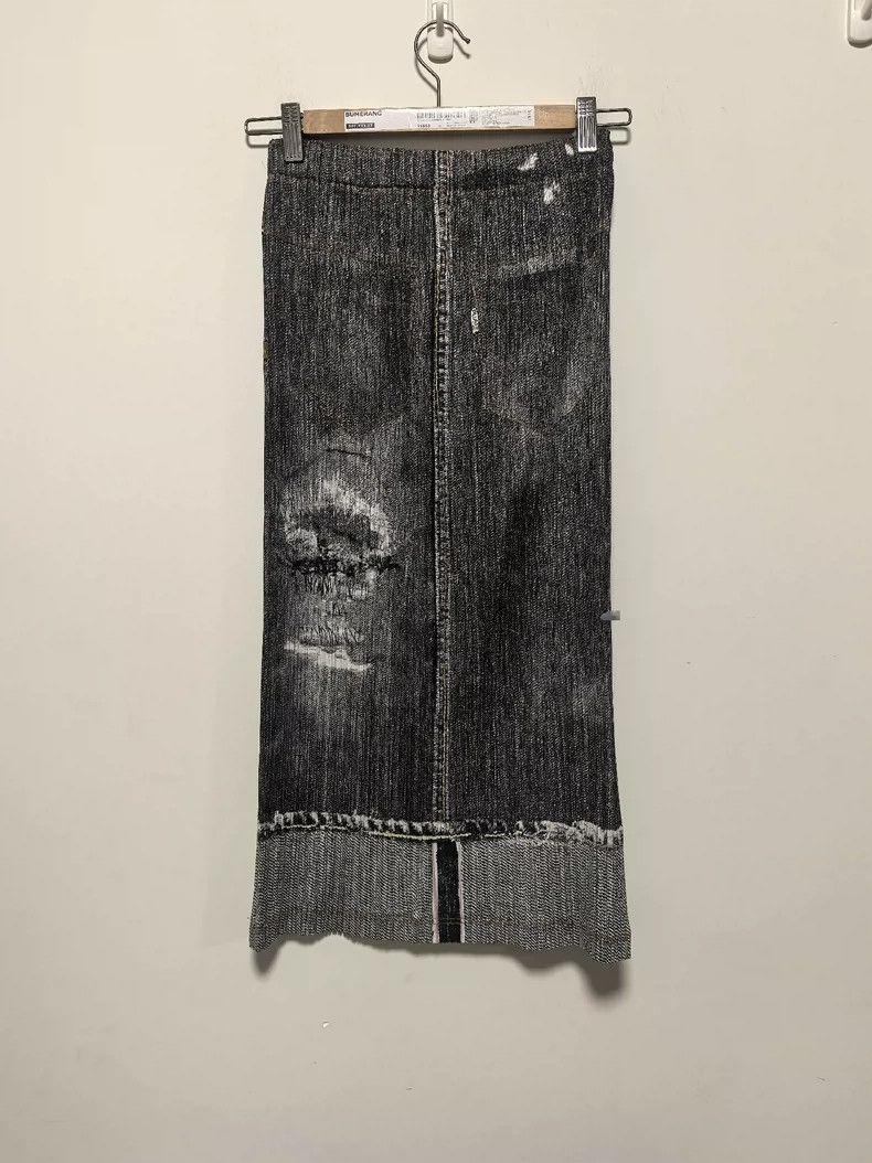 Issey Miyake Issey Miyake Denim Midi Skirt - dmc Size US 30 / EU 46 - 2 Thumbnail