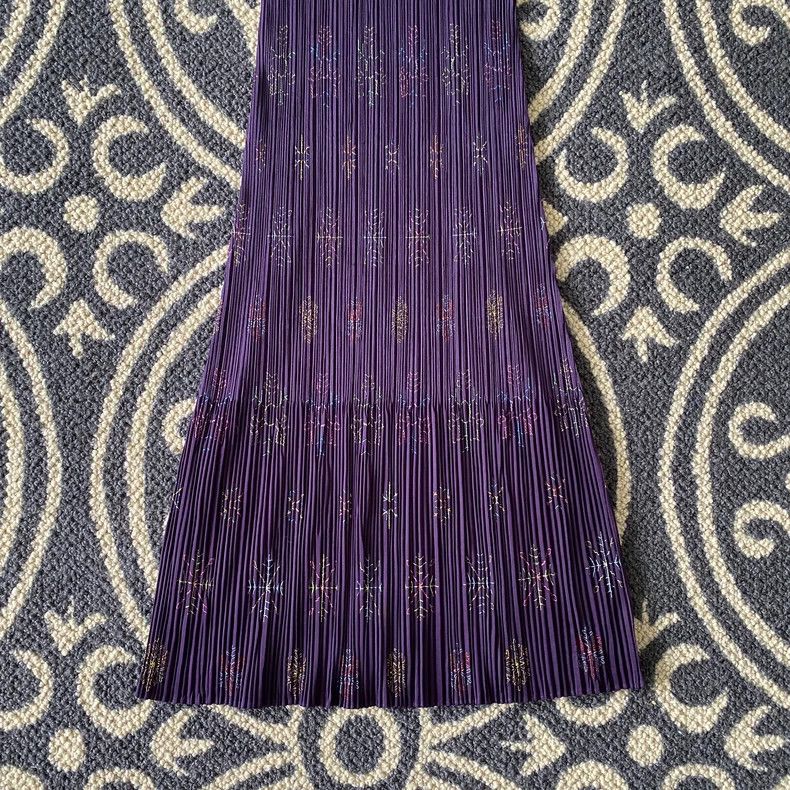 Issey Miyake Issey Miyake Vintage Purple Pleated Dress - dmc Size US 30 / EU 46 - 4 Thumbnail