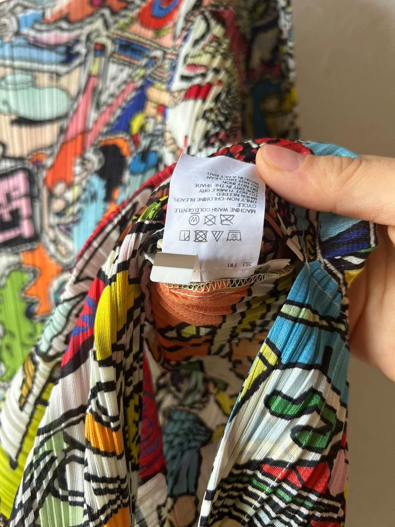 Issey Miyake Pleats Please Graffiti Print Short Sleeve Top - dmc Size US M / EU 48-50 / 2 - 5 Thumbnail