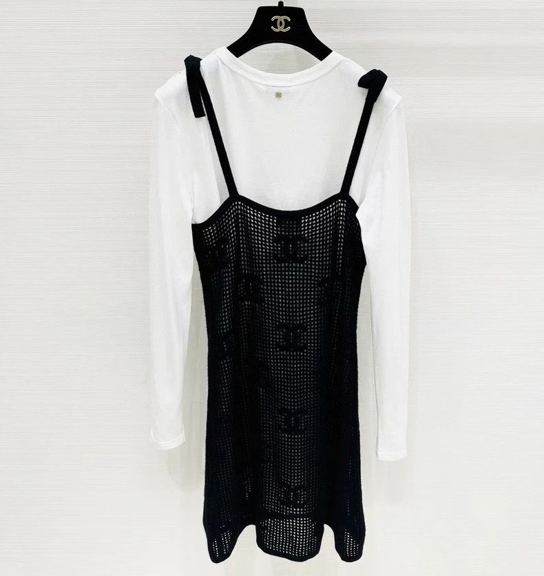 Chanel Chanel Two-Piece Mesh Logo Dress - dmc Size US 30 / EU 46 - 2 Thumbnail