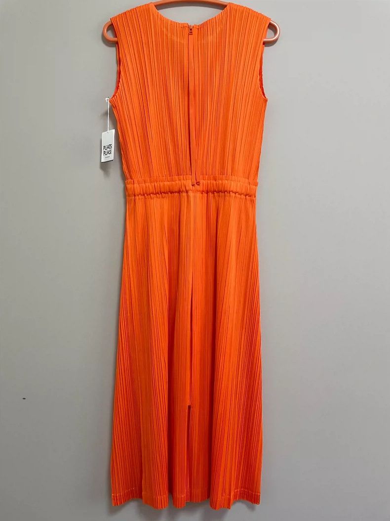 Issey Miyake Issey Miyake PP Pleated Jumpsuit Orange - dmc Size US 30 / EU 46 - 3 Thumbnail