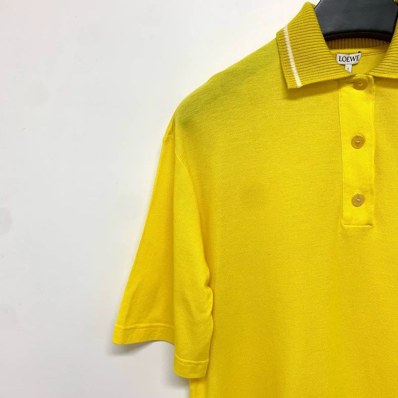 Loewe LOEWE Logo Print Yellow Short Sleeve Polo - dmc Size US S / EU 44-46 / 1 - 7 Thumbnail