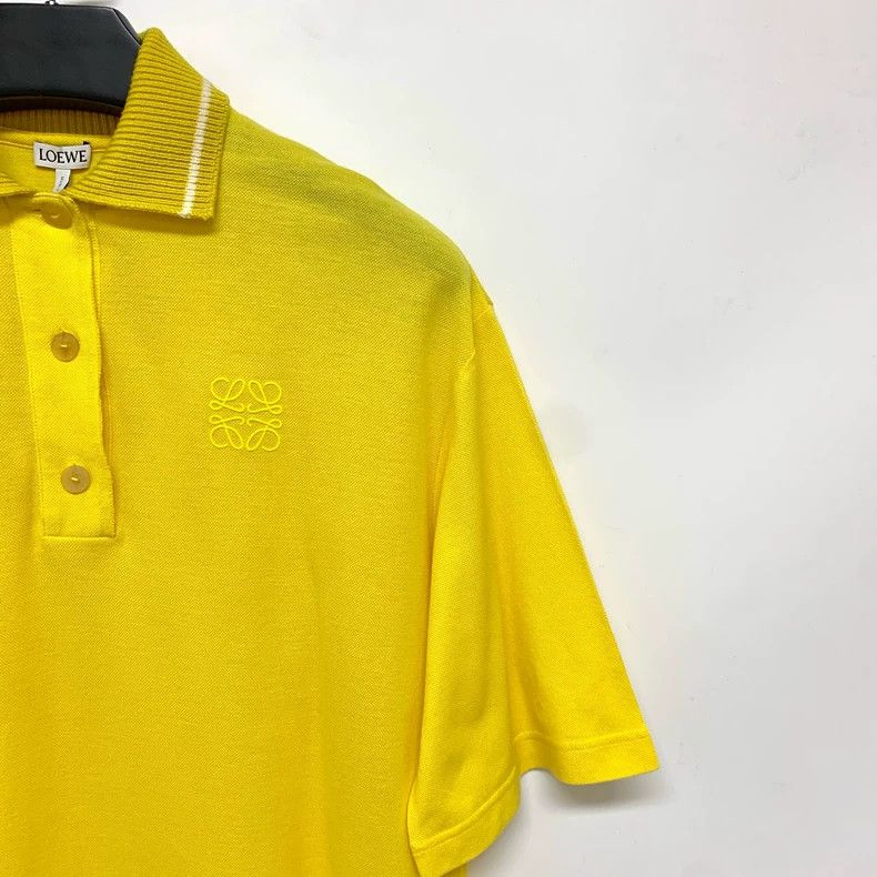 Loewe LOEWE Logo Print Yellow Short Sleeve Polo - dmc Size US S / EU 44-46 / 1 - 8 Thumbnail