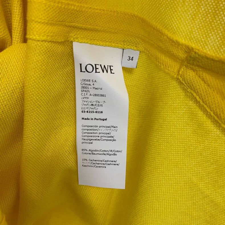 Loewe LOEWE Logo Print Yellow Short Sleeve Polo - dmc Size US S / EU 44-46 / 1 - 4 Thumbnail
