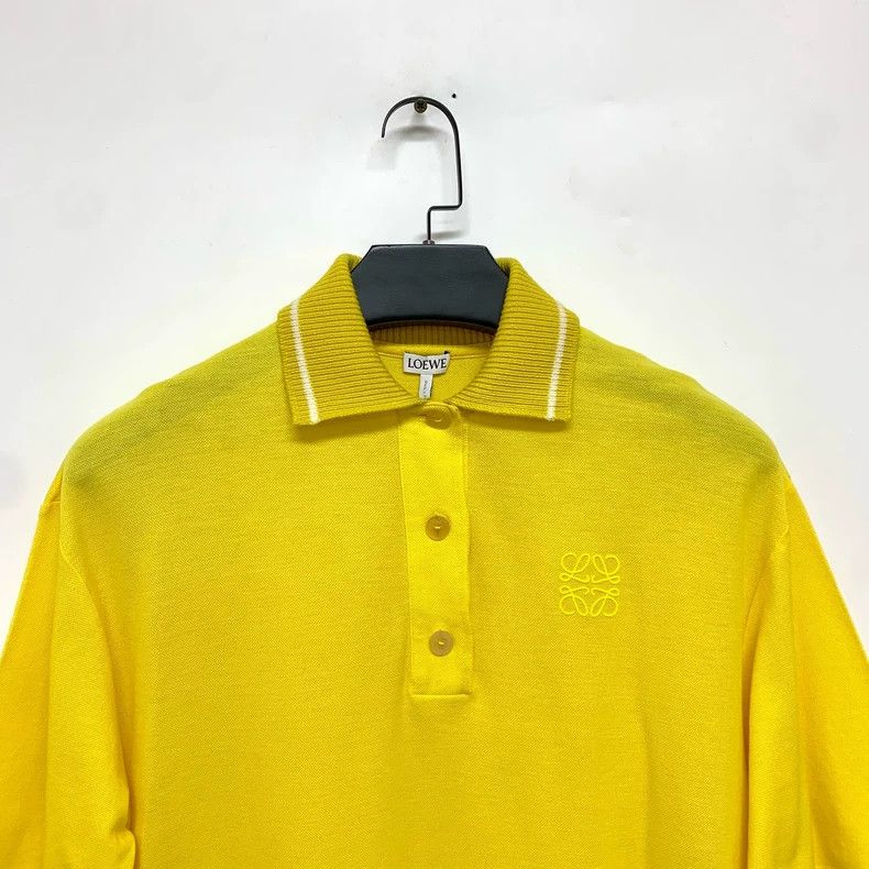 Loewe LOEWE Logo Print Yellow Short Sleeve Polo - dmc Size US S / EU 44-46 / 1 - 5 Thumbnail