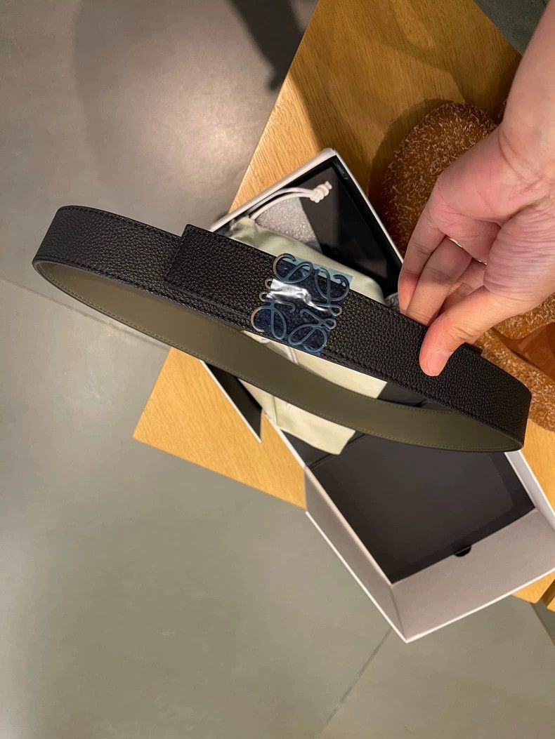 Loewe Loewe Double-sided Leather Belt Black/Green - dmc Size ONE SIZE - 3 Thumbnail