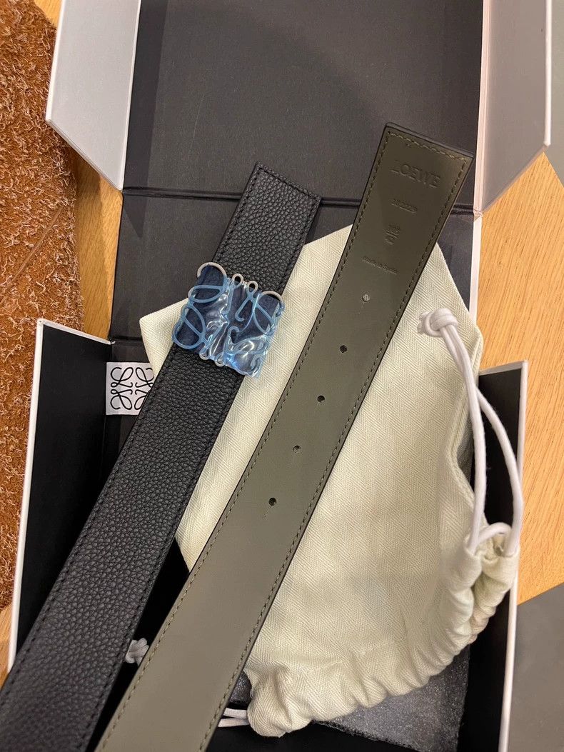 Loewe Loewe Double-sided Leather Belt Black/Green - dmc Size ONE SIZE - 2 Thumbnail