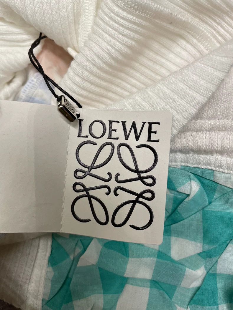 Loewe Loewe Colorblock Plaid Cotton Dress - dmc Size US 34 / EU 50 - 8 Thumbnail