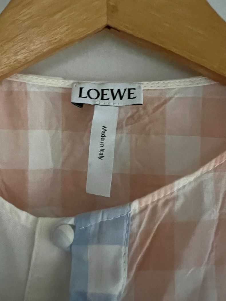 Loewe Loewe Checkered Short-Sleeve Dress - dmc Size US S / EU 44-46 / 1 - 3 Thumbnail