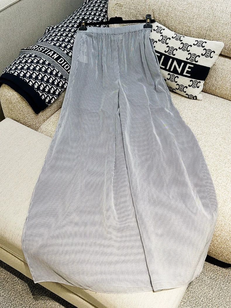 Chanel Chanel 22S Black White Stripe Silk Pants - dmc Size US 30 / EU 46 - 3 Thumbnail