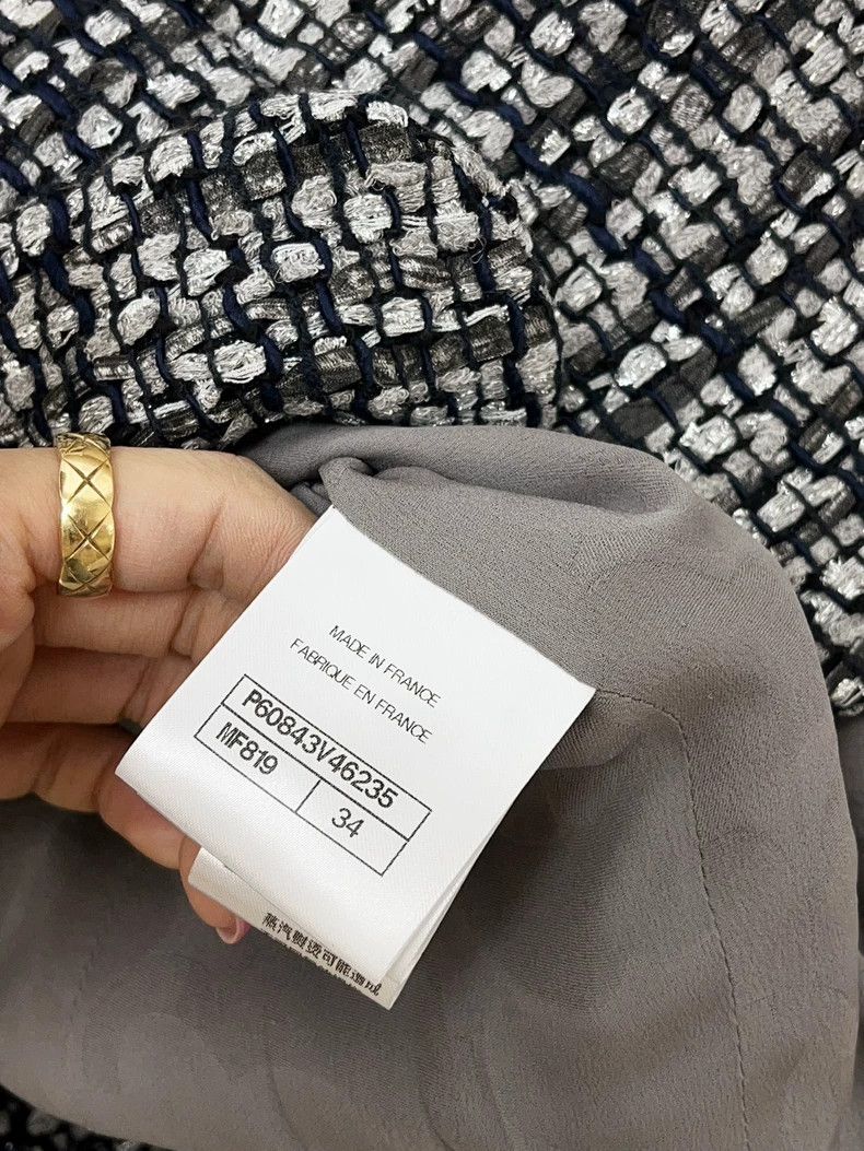 Chanel Chanel Silver Gray Tweed Short Coat - dmc Size US S / EU 44-46 / 1 - 5 Thumbnail