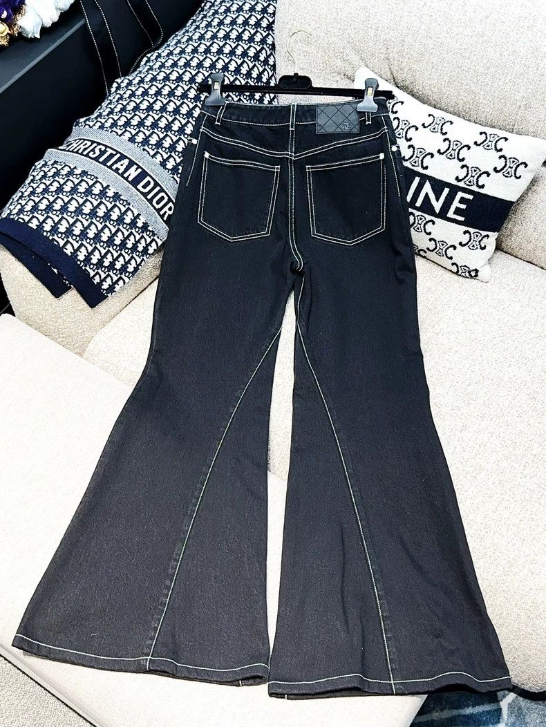 Chanel Chanel 23B Black Denim Flare Jeans - dmc Size US 30 / EU 46 - 2 Thumbnail