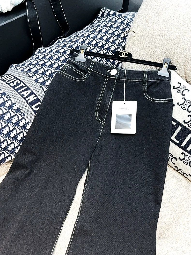 Chanel Chanel 23B Black Denim Flare Jeans - dmc Size US 30 / EU 46 - 3 Thumbnail