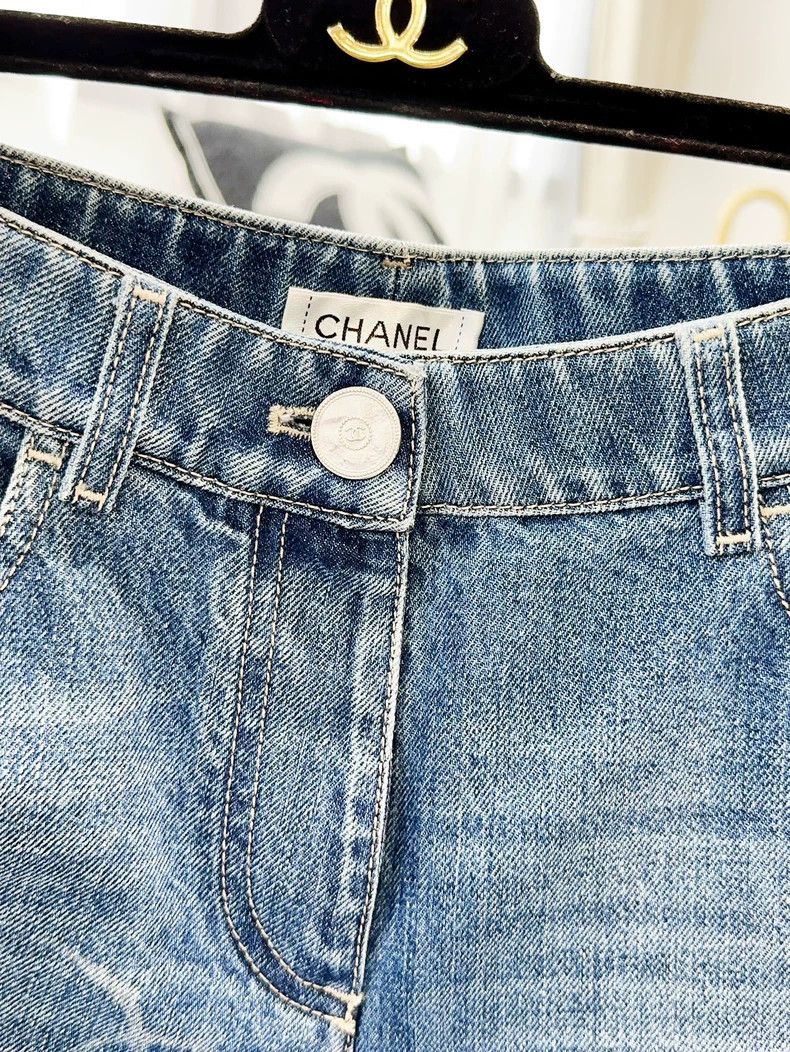 Chanel Chanel Blue Logo Straight Denim Jeans - dmc Size US 30 / EU 46 - 4 Thumbnail