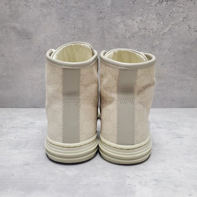 Gucci Gucci Monogram High-Top Canvas Sneakers - dmc Size US 5 / EU 37 - 6 Thumbnail