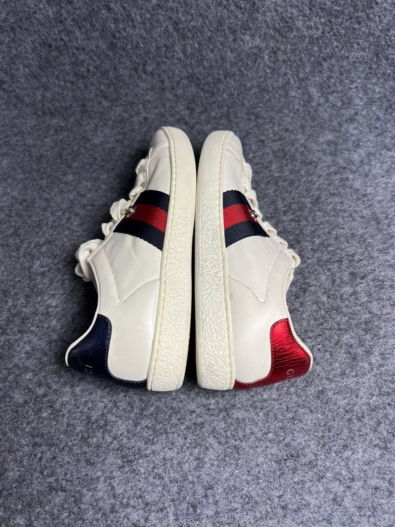 Gucci Gucci White Casual Sneakers with Stripes - dmc Size US 5 / EU 37 - 6 Thumbnail