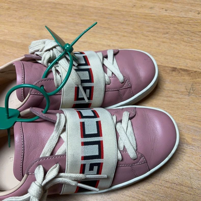 Gucci Gucci Ace Embroidered Low-Top Sneakers - dmc Size US 5 / EU 37 - 7 Thumbnail