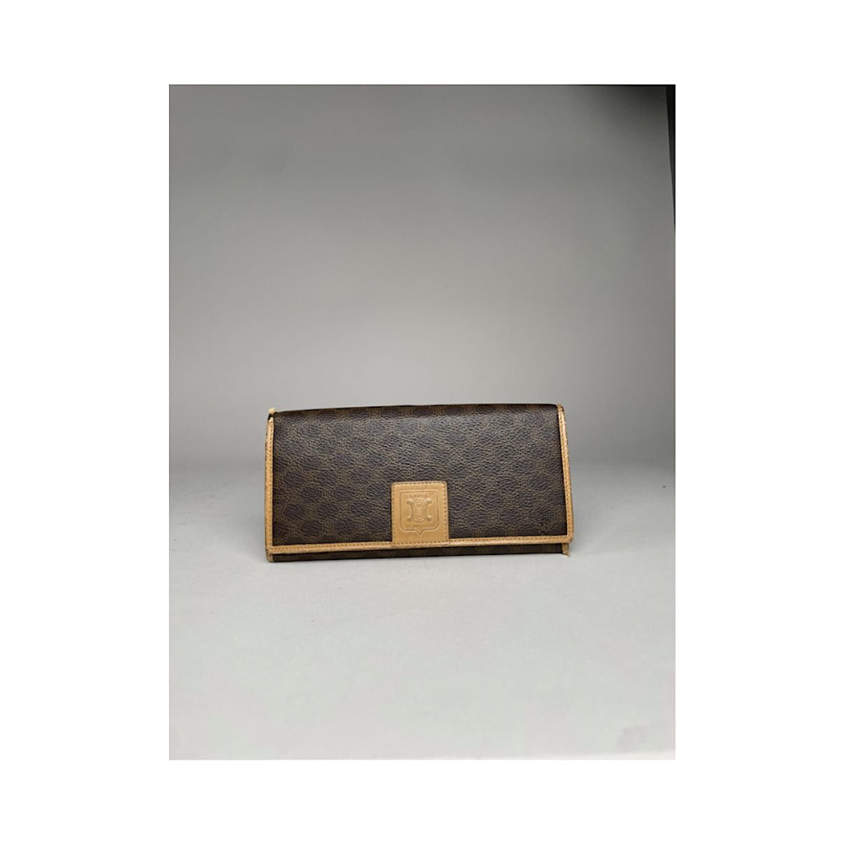 Celine Triomphe Vintage Brown Leather Wallet Size ONE SIZE - 3 Thumbnail