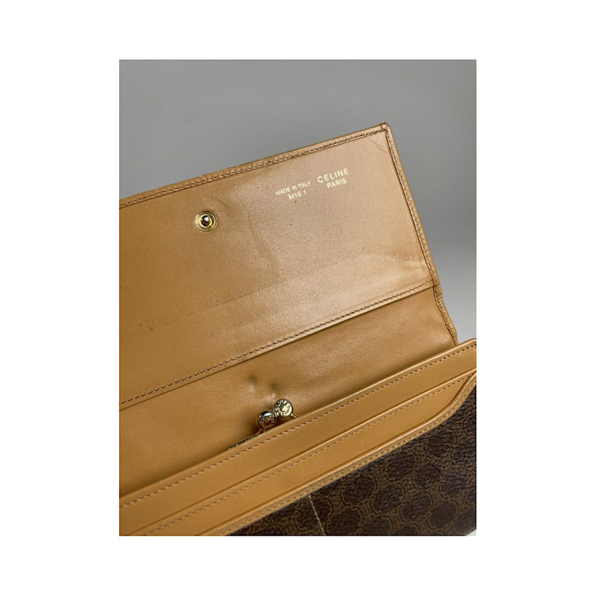 Celine Triomphe Vintage Brown Leather Wallet Size ONE SIZE - 5 Thumbnail