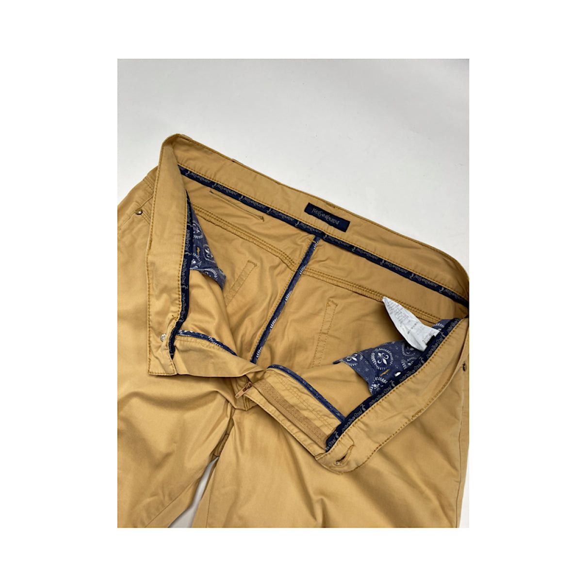 Yves Saint Laurent Yellow Cotton Trouser Size 36" / US 14 / IT 50 - 5 Thumbnail