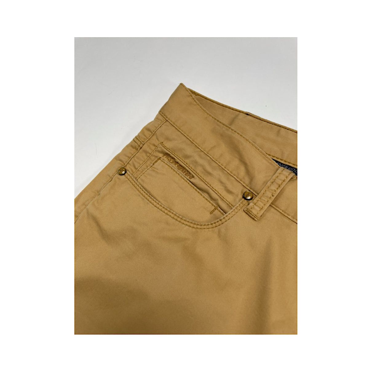 Yves Saint Laurent Yellow Cotton Trouser Size 36" / US 14 / IT 50 - 4 Thumbnail