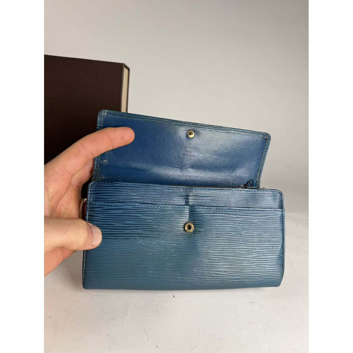 Louis Vuitton Louise Blue Leather Wallet Size ONE SIZE - 5 Thumbnail