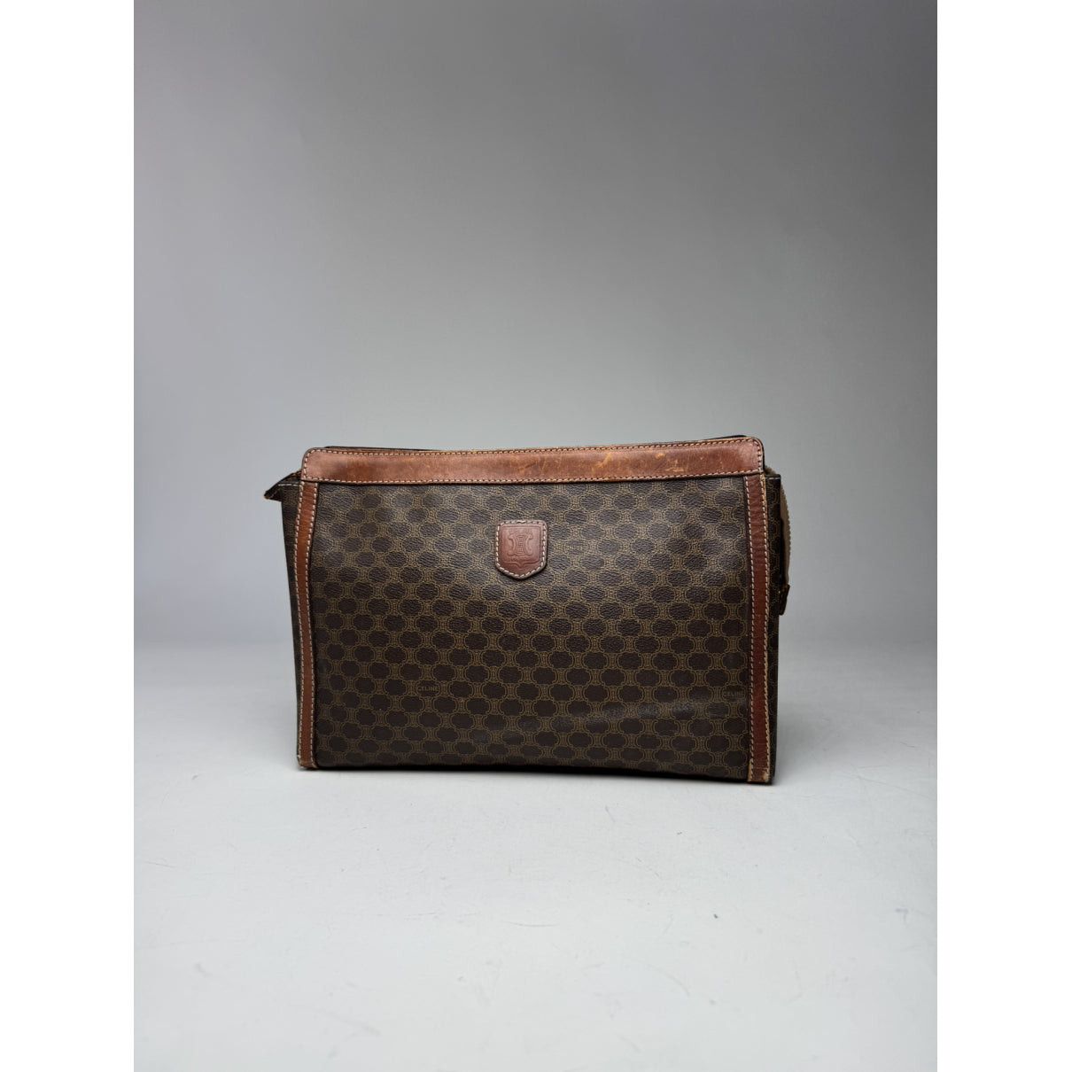 Celine Triomphe Brown Leather Clutch Bag Size ONE SIZE - 3 Thumbnail