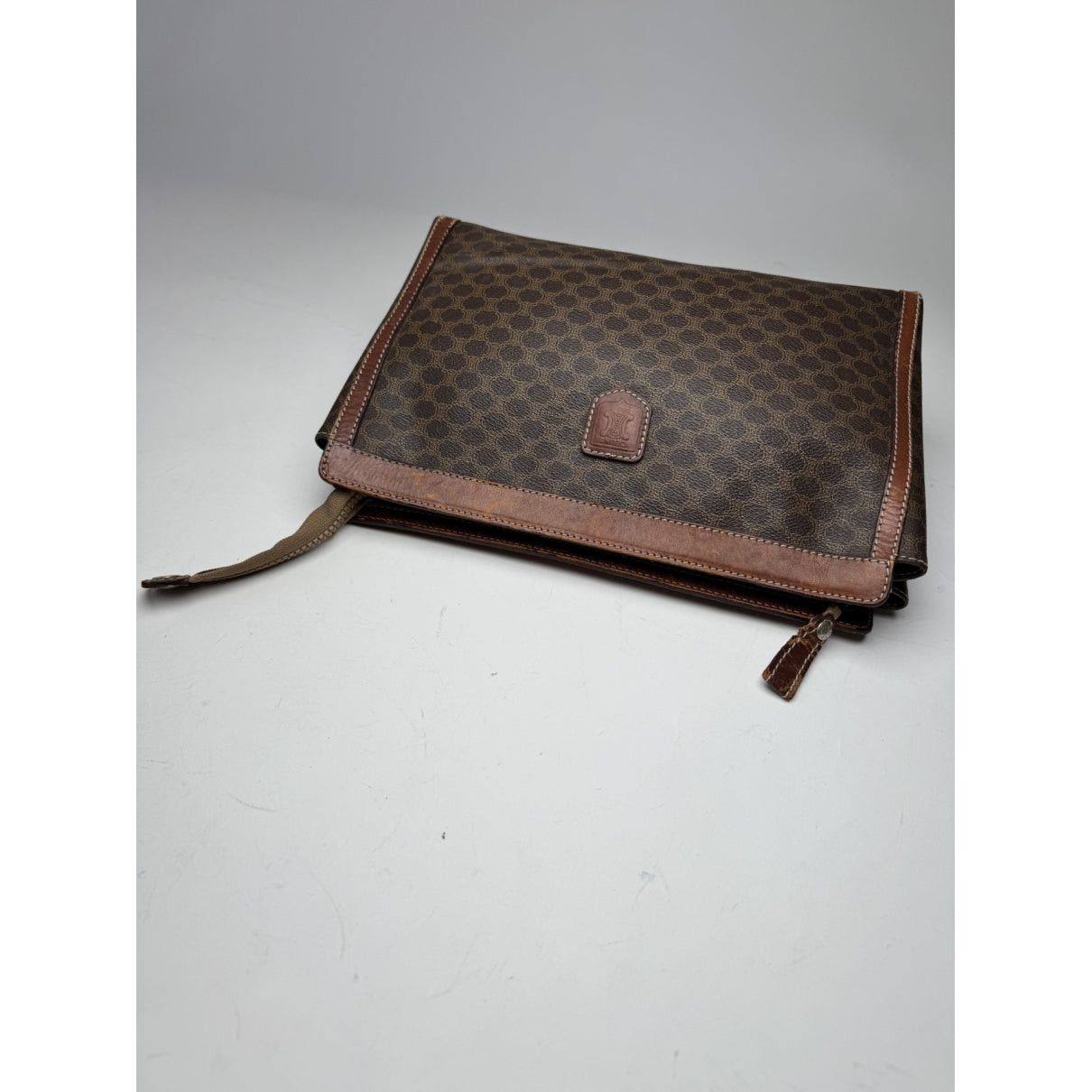 Celine Triomphe Brown Leather Clutch Bag Size ONE SIZE - 4 Thumbnail