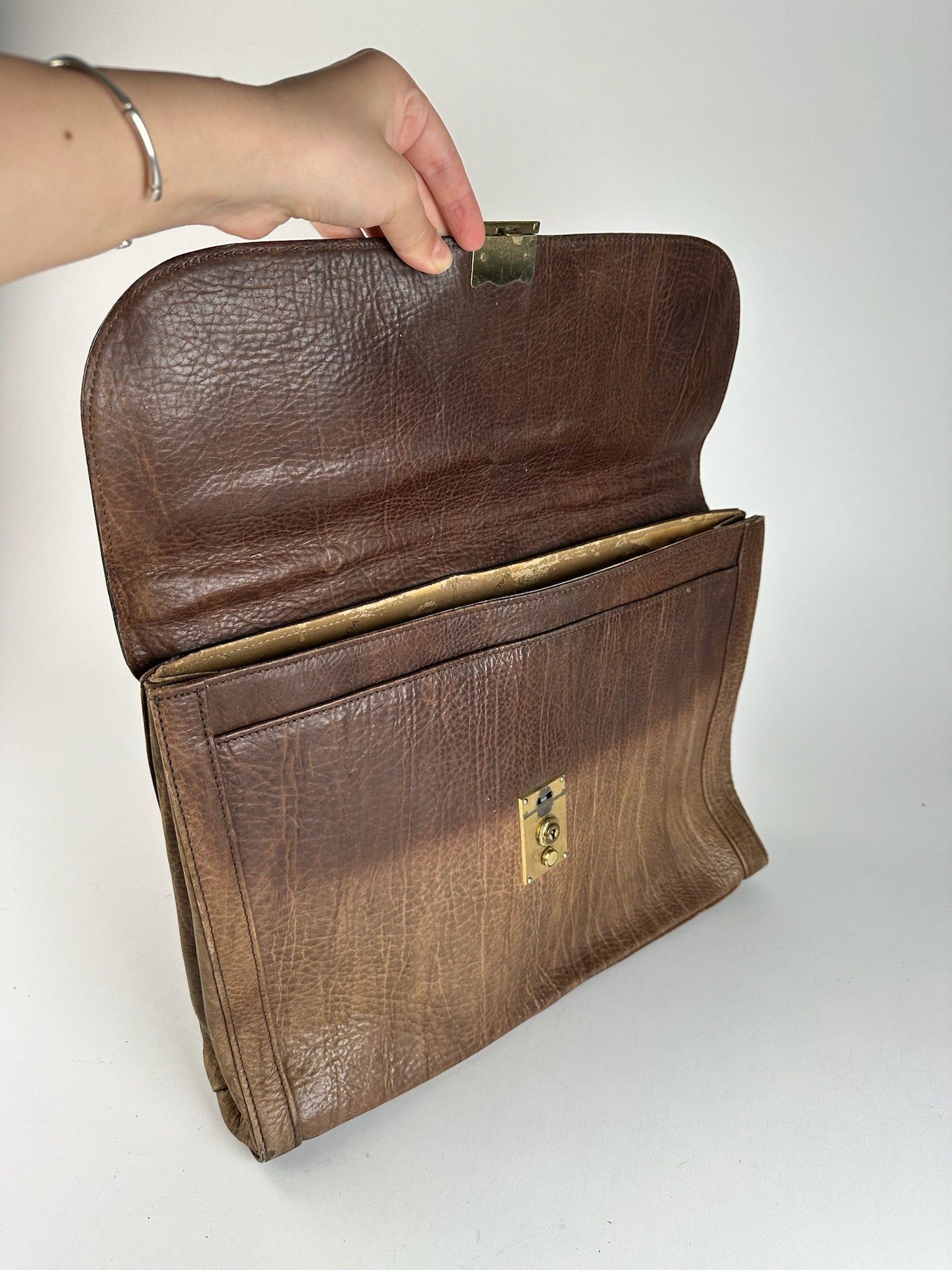Balenciaga Vintage Leather Briefcase Brown Size ONE SIZE - 7 Thumbnail