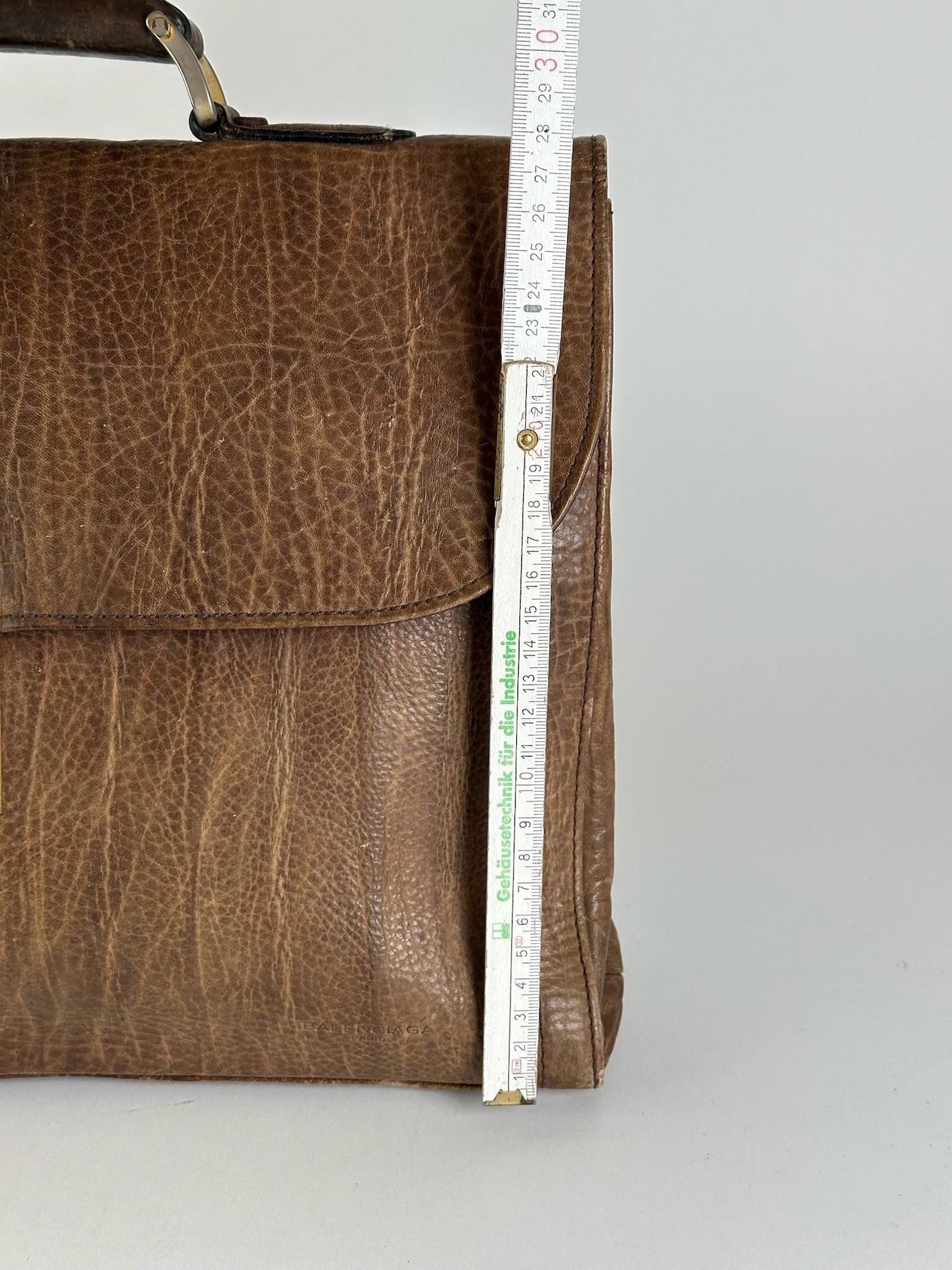 Balenciaga Vintage Leather Briefcase Brown Size ONE SIZE - 14 Thumbnail