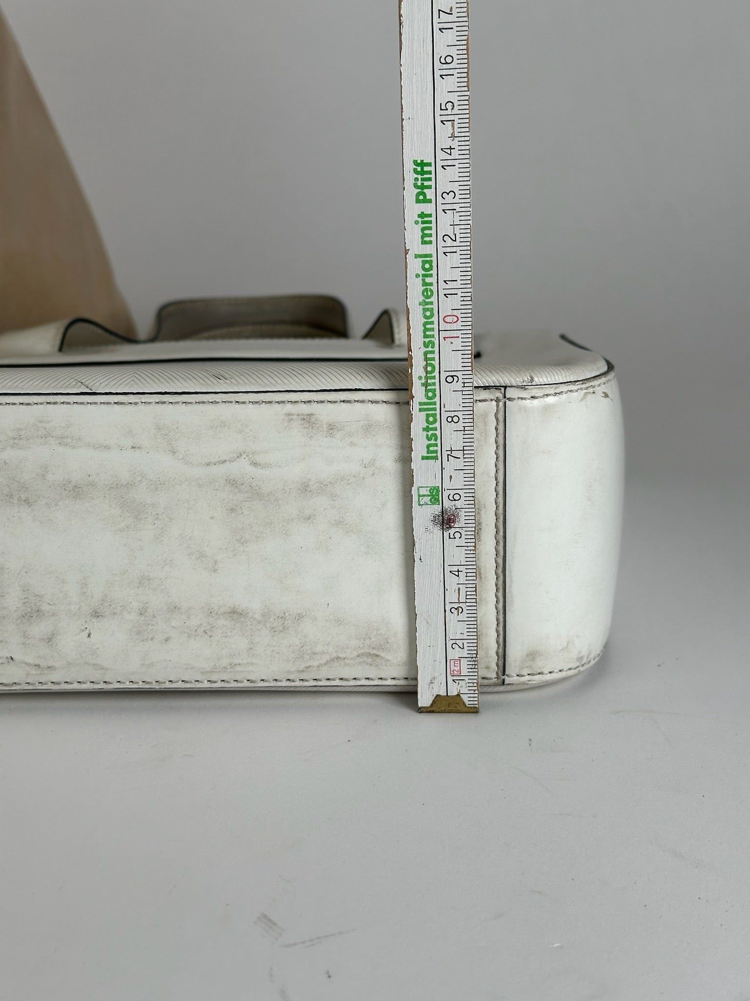 Celine Vintage Paris Leather cotton Handbag white Size ONE SIZE - 8 Thumbnail