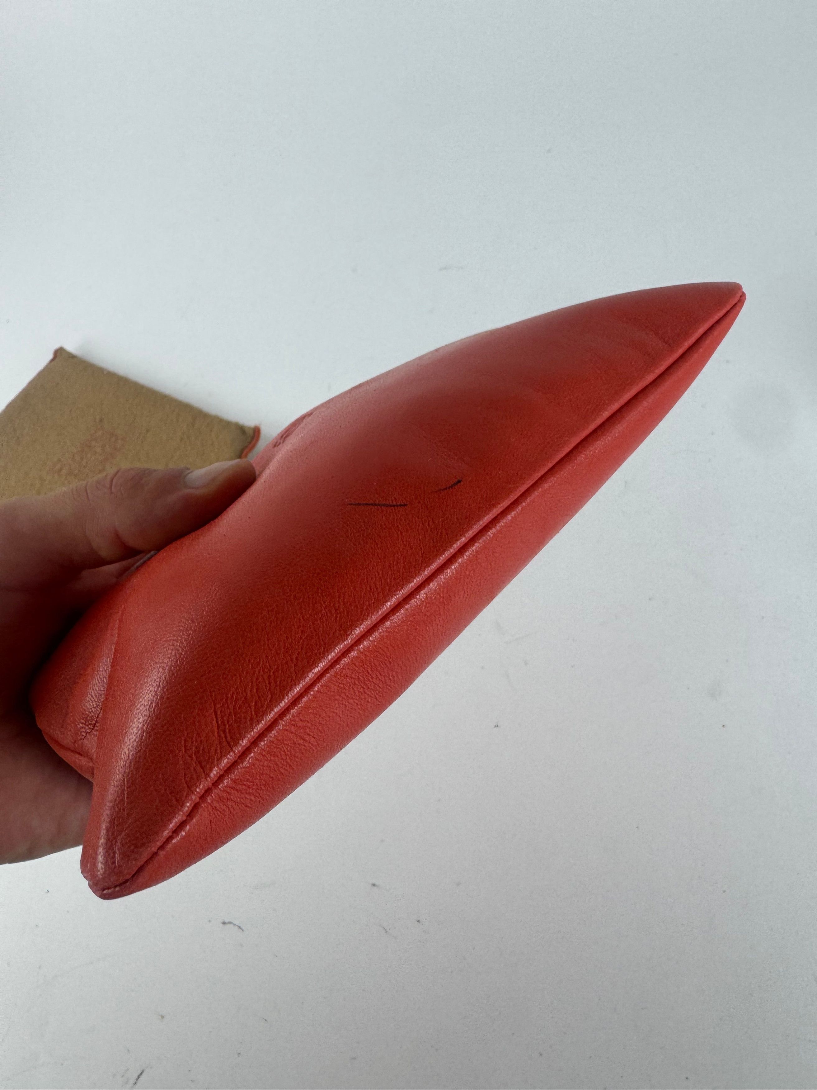 Loewe Vintage Madrid Leather cosmetic Pouch red Size ONE SIZE - 7 Thumbnail