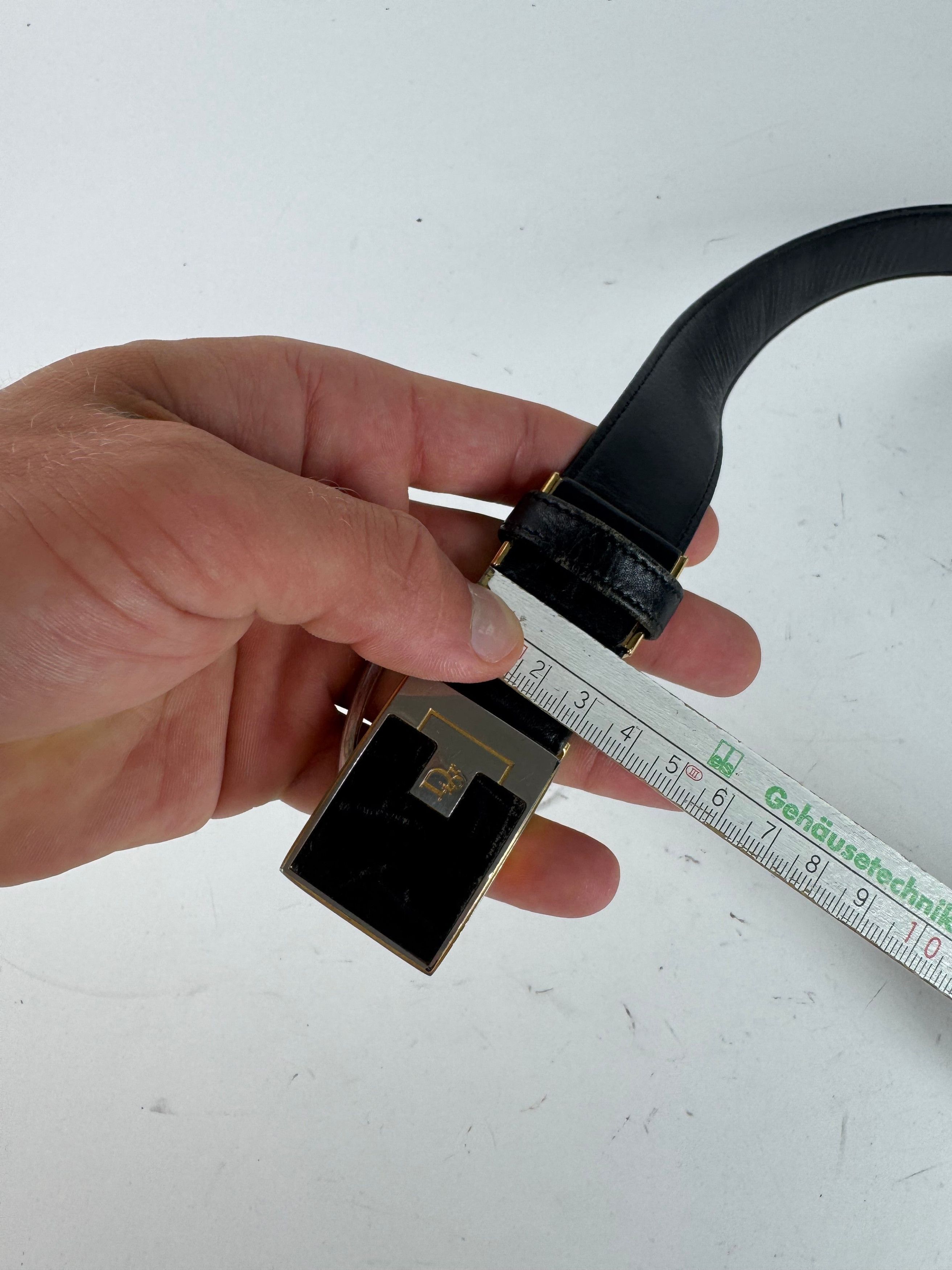 Dior Vintage Leather Belt Black Size ONE SIZE - 9 Thumbnail