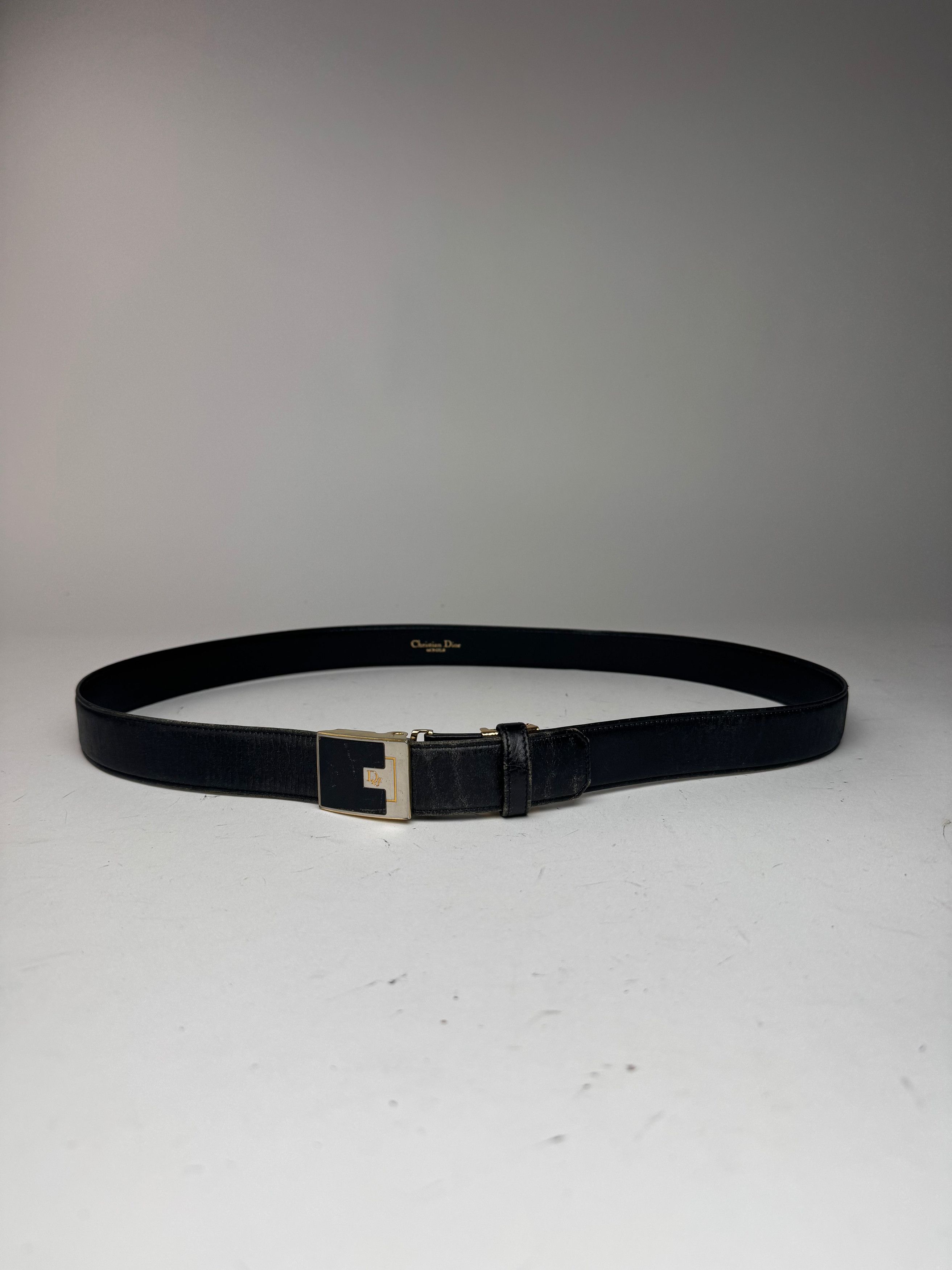Dior Vintage Leather Belt Black Size ONE SIZE - 10 Thumbnail