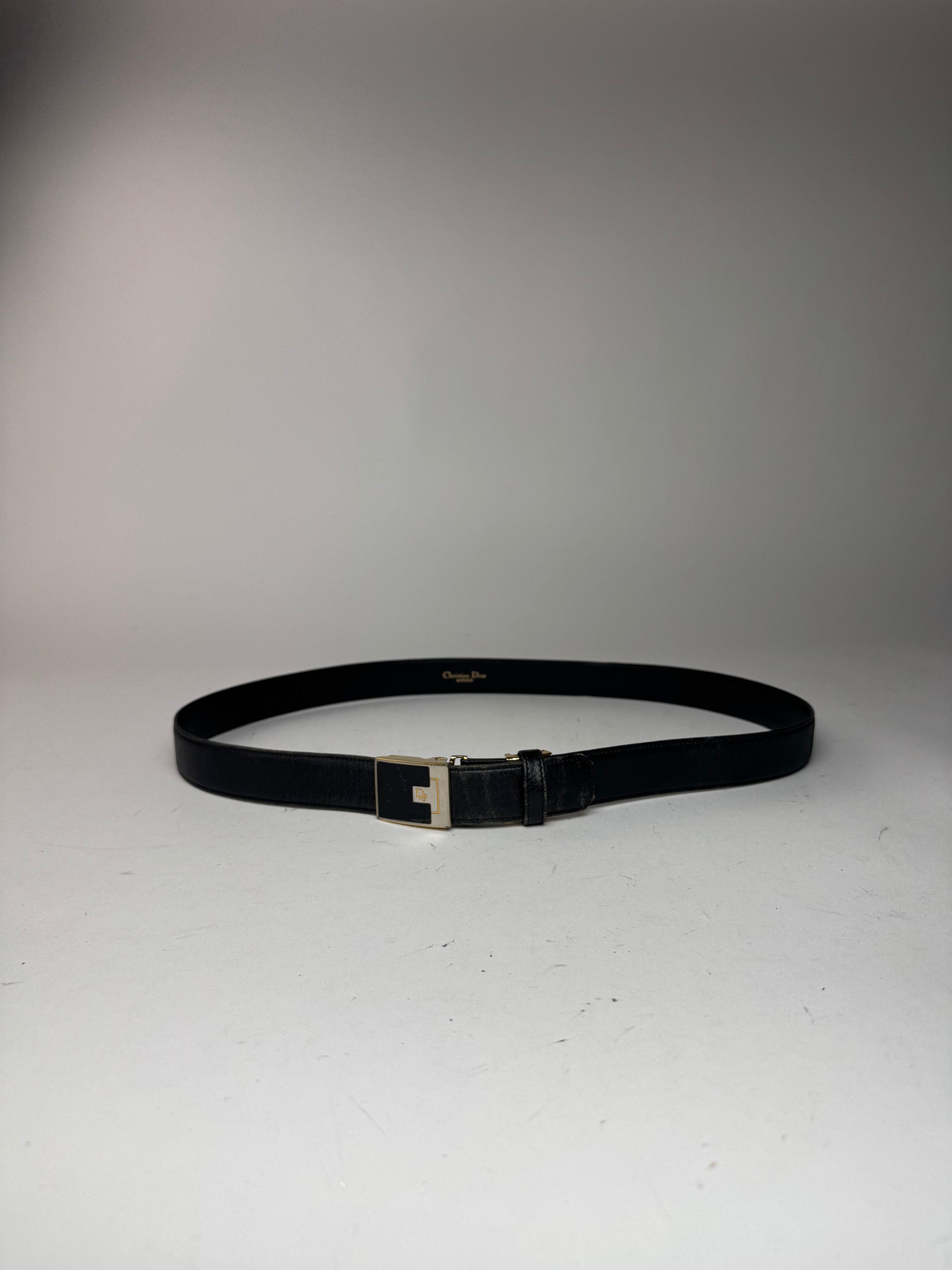Dior Vintage Leather Belt Black Size ONE SIZE - 3 Thumbnail