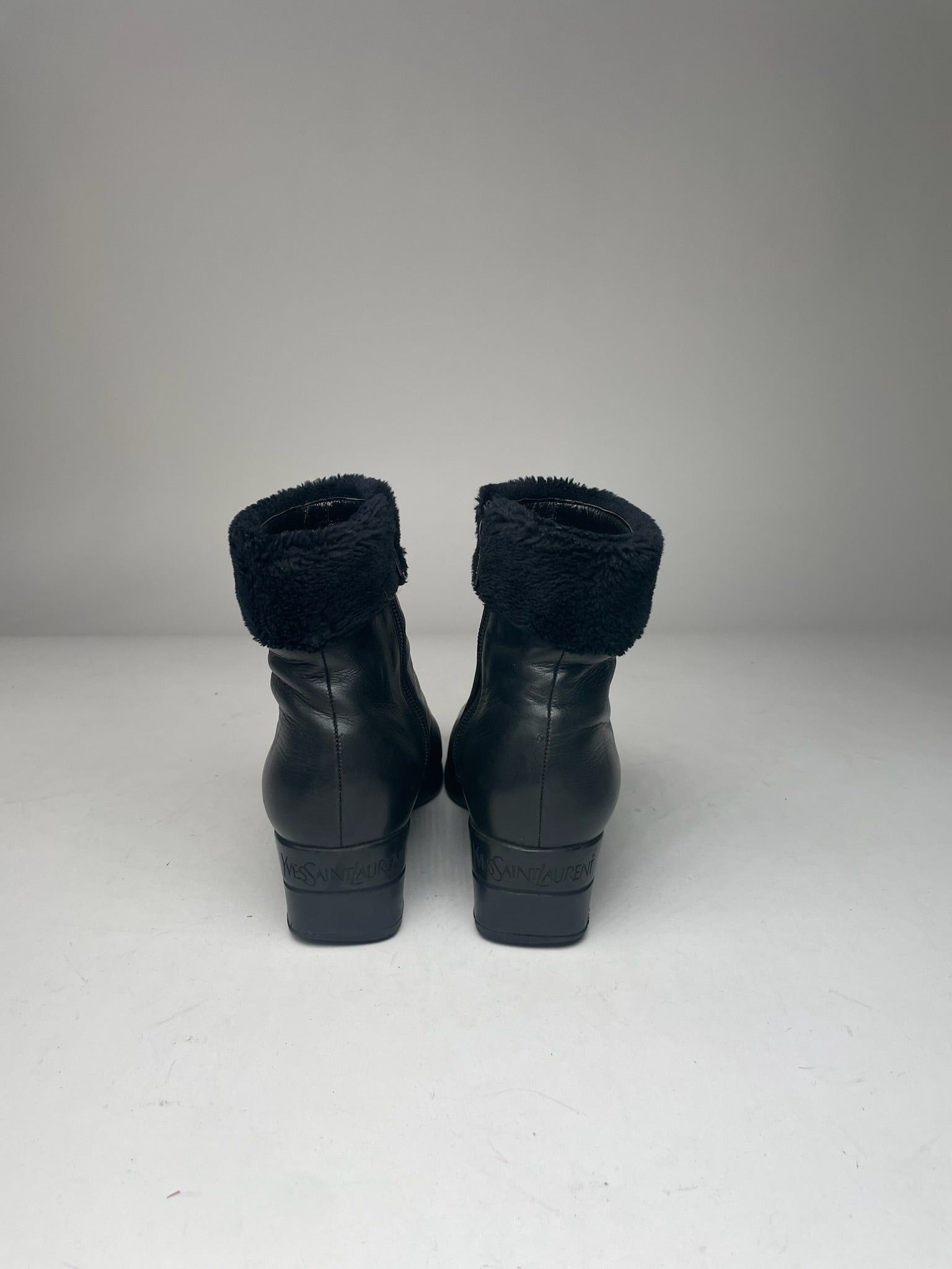 Other Vintage Yves Saint Laurent Leather Boots black Size US 5 / IT 35 - 3 Thumbnail