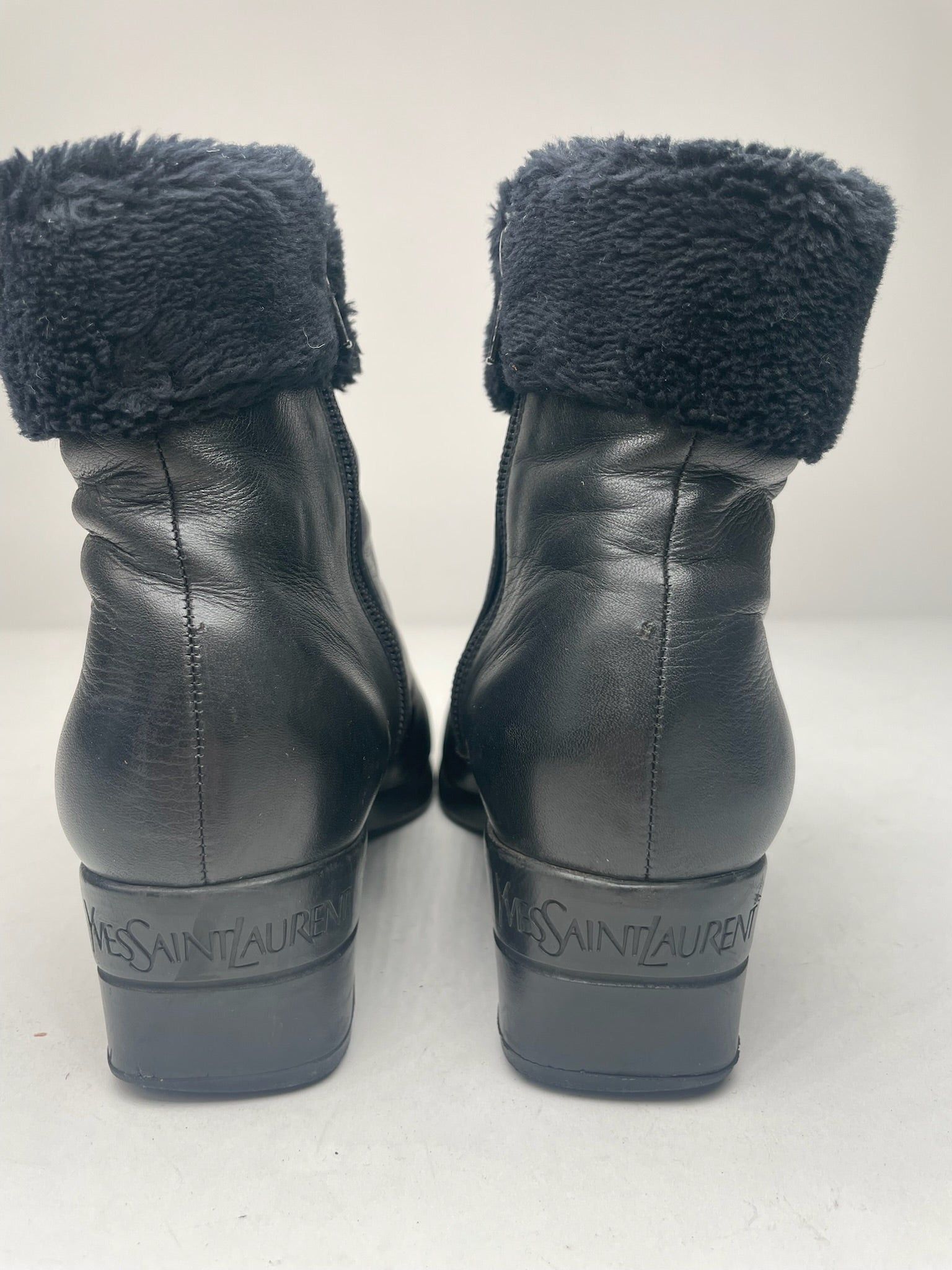 Other Vintage Yves Saint Laurent Leather Boots black Size US 5 / IT 35 - 7 Thumbnail