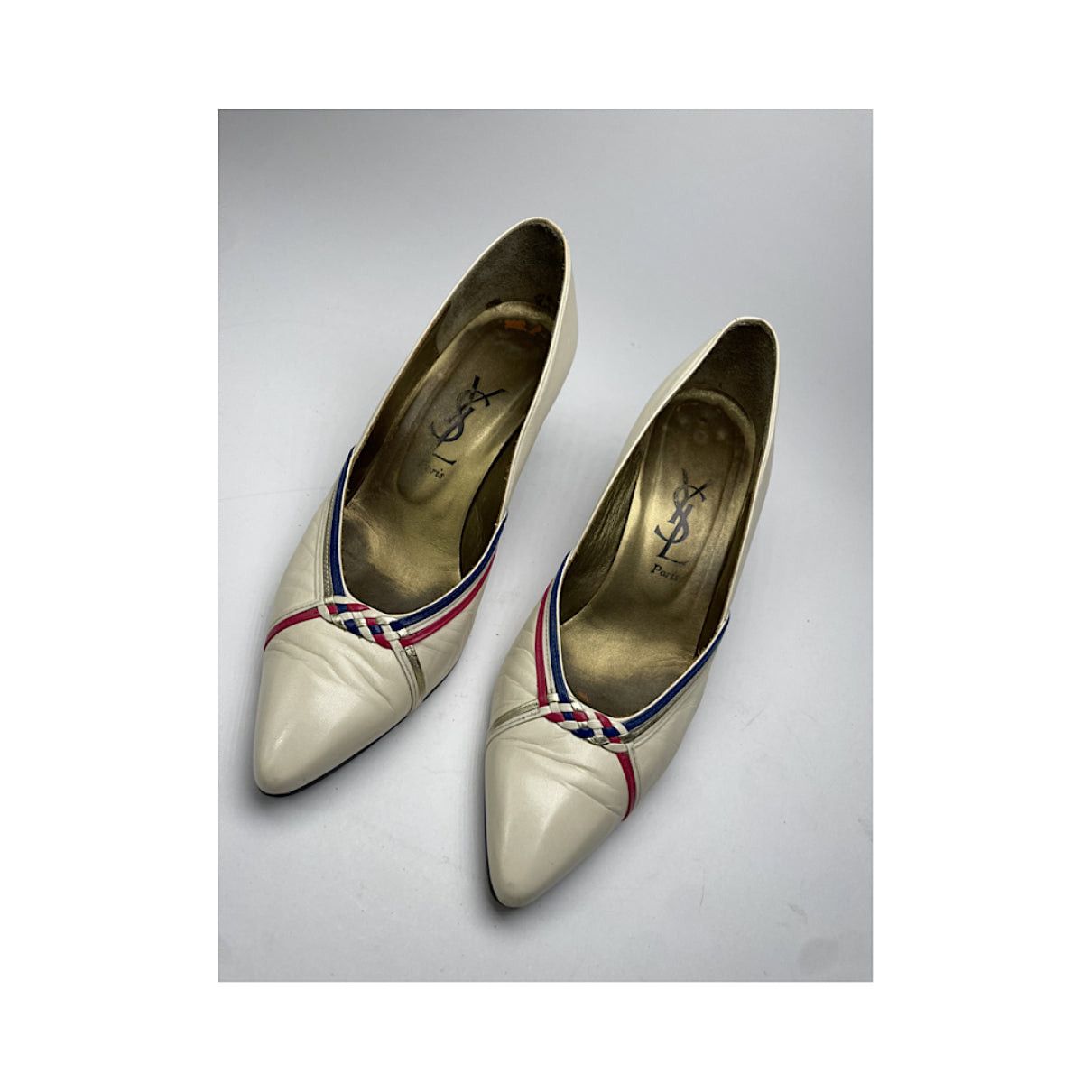 Yves Saint Laurent White Leather Heel Size US 5 / IT 35 - 5 Thumbnail