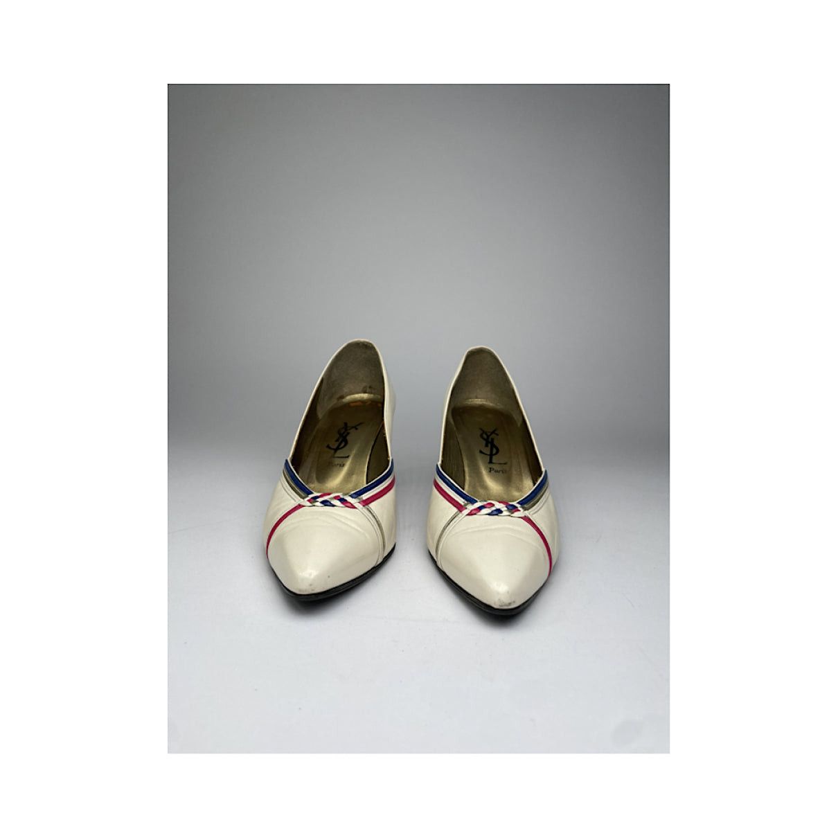 Yves Saint Laurent White Leather Heel Size US 5 / IT 35 - 4 Thumbnail