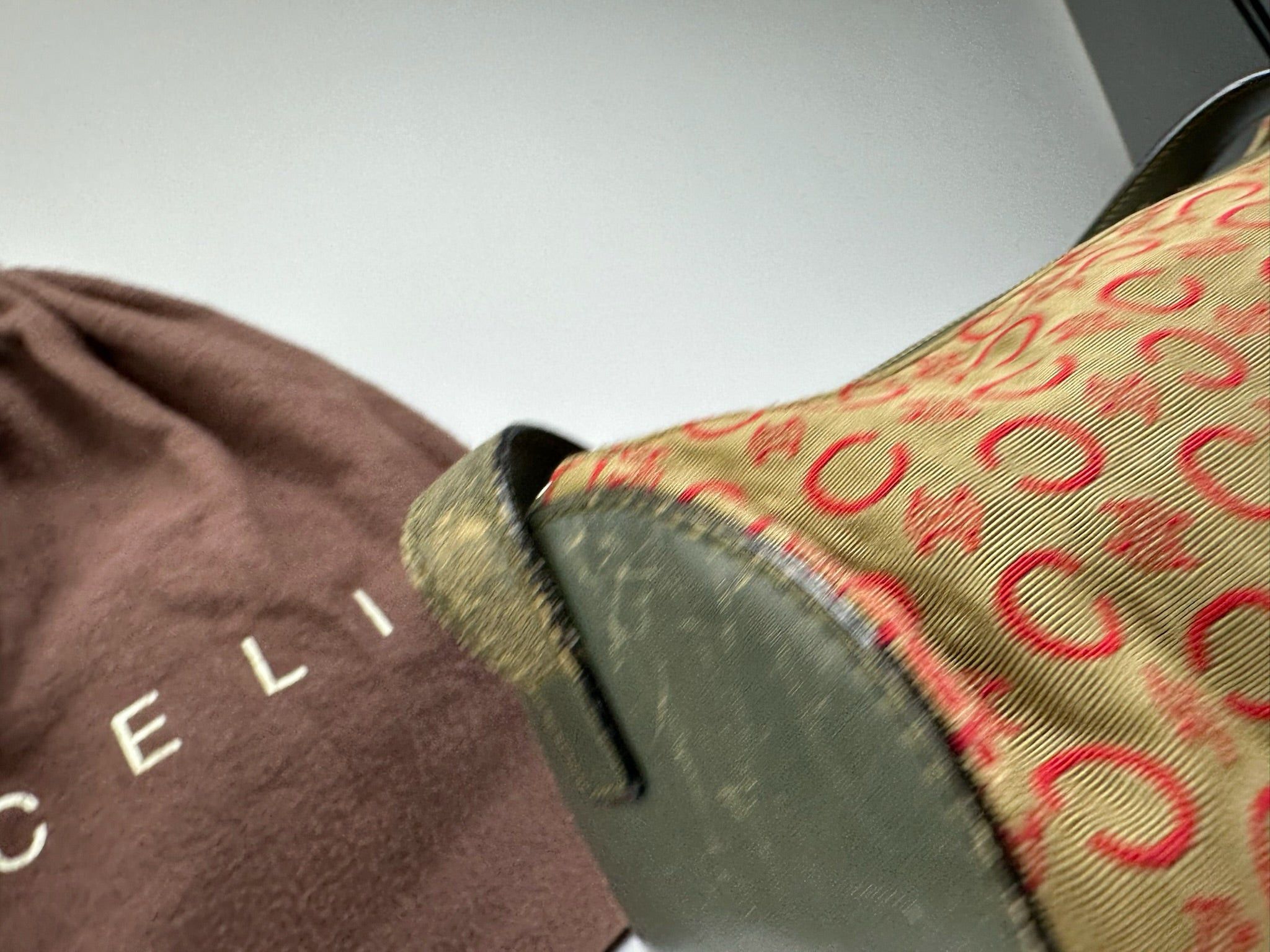 Celine Vintage Paris Macadam bag khaki Red Size ONE SIZE - 15 Thumbnail