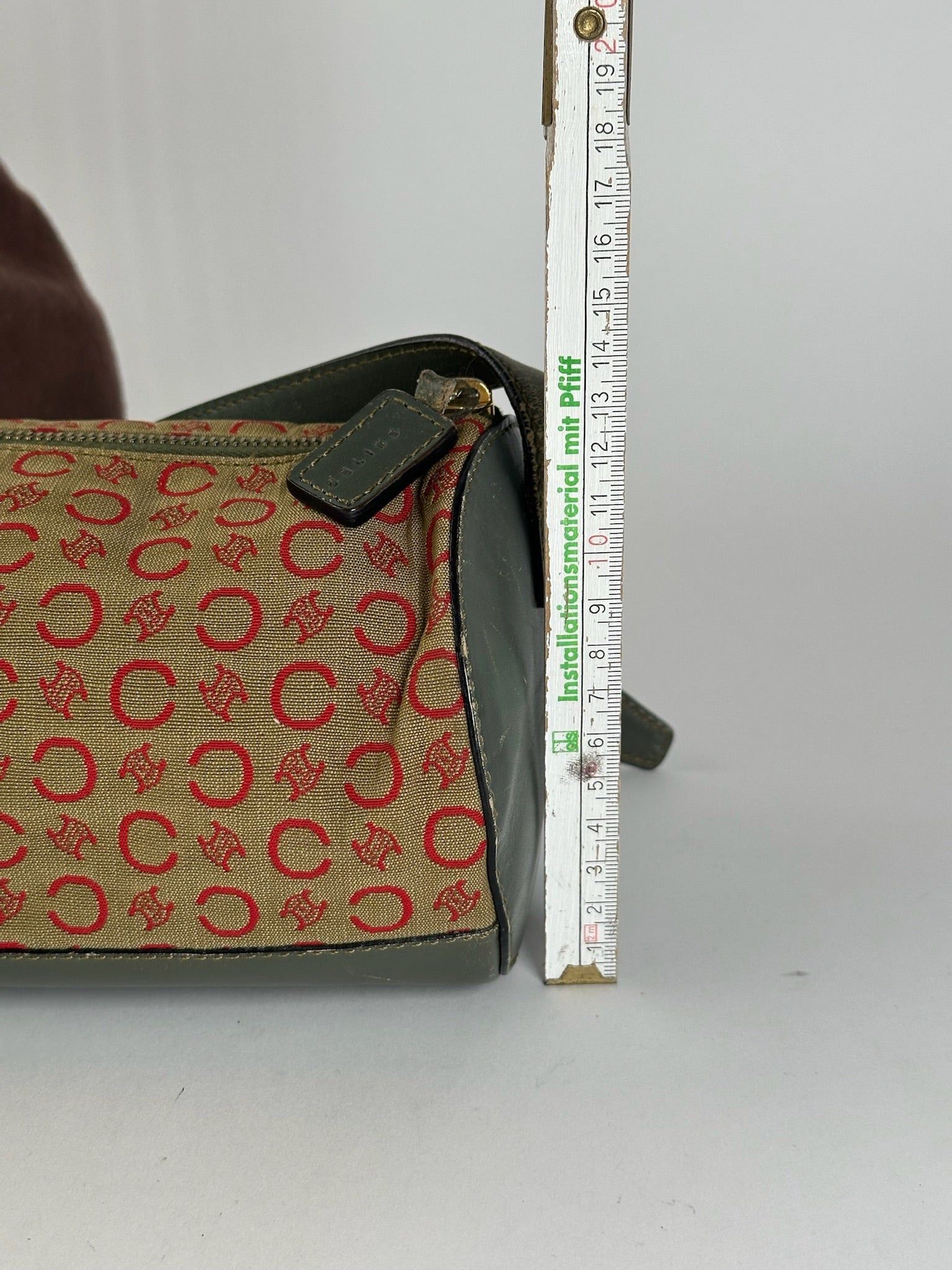 Celine Vintage Paris Macadam bag khaki Red Size ONE SIZE - 13 Thumbnail