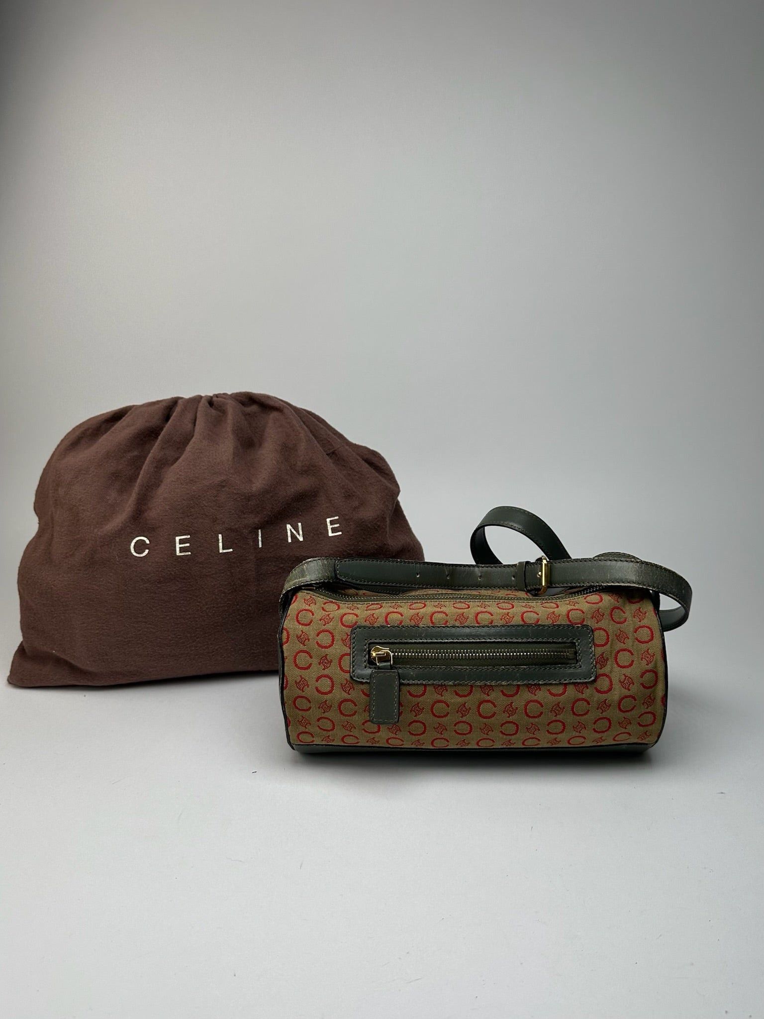 Celine Vintage Paris Macadam bag khaki Red Size ONE SIZE - 7 Thumbnail
