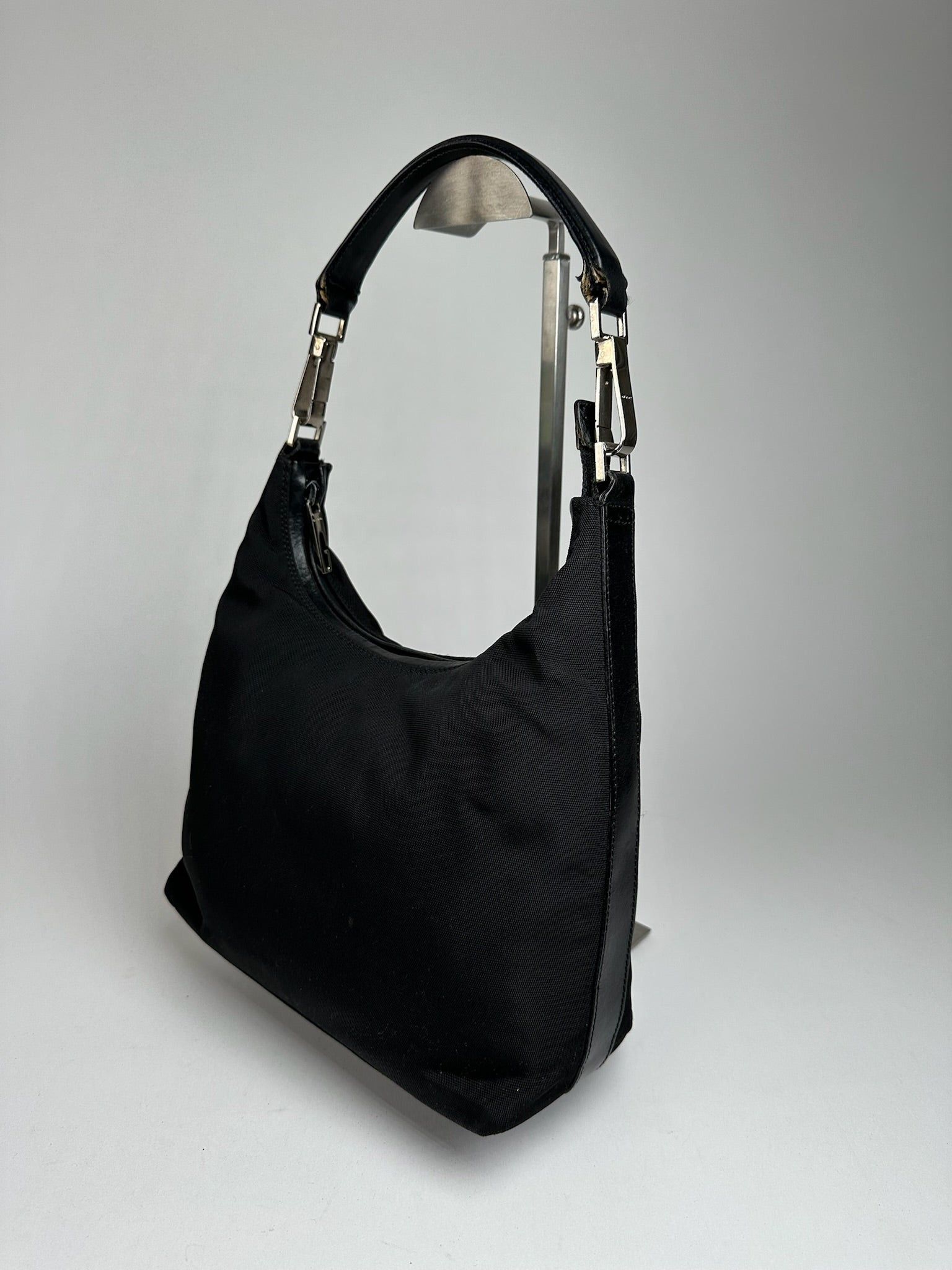 Gucci Vintage Canvas Leather Bag Black Size ONE SIZE - 10 Thumbnail