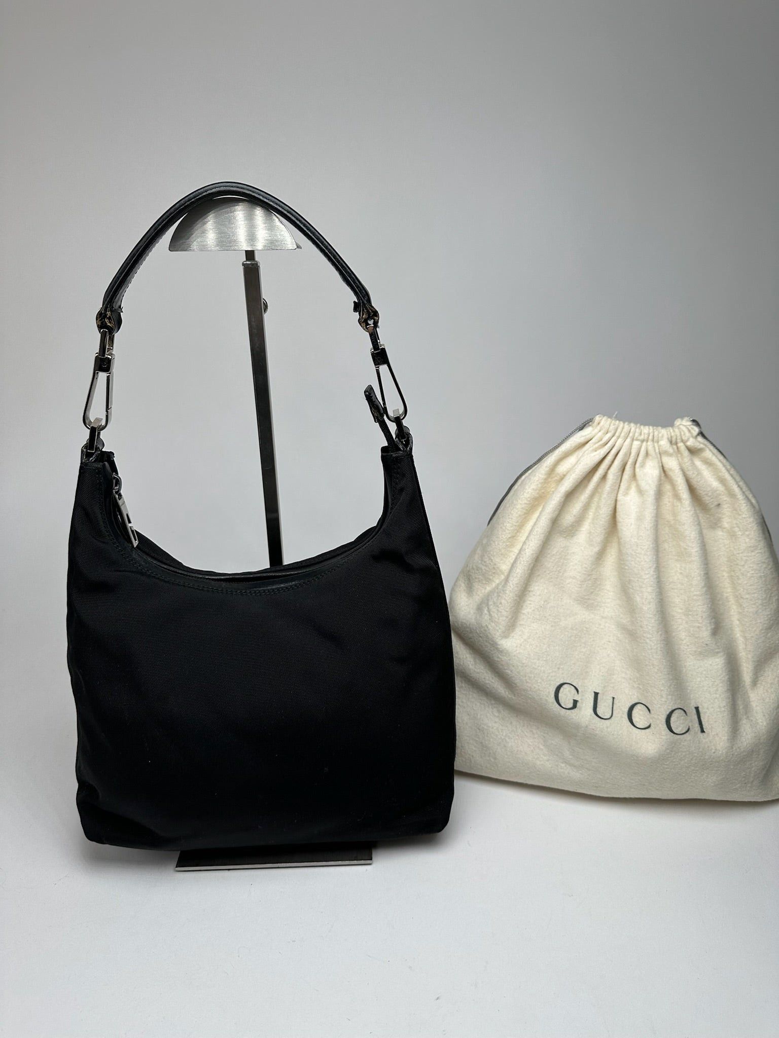 Gucci Vintage Canvas Leather Bag Black Size ONE SIZE - 14 Thumbnail