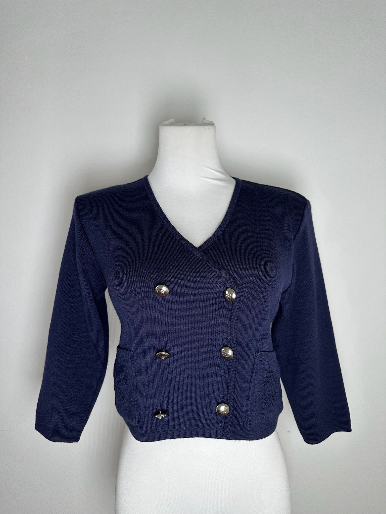 Courreges Vintage Short coat trench navy Size XS / US 0-2 / IT 36-38 - 3 Thumbnail