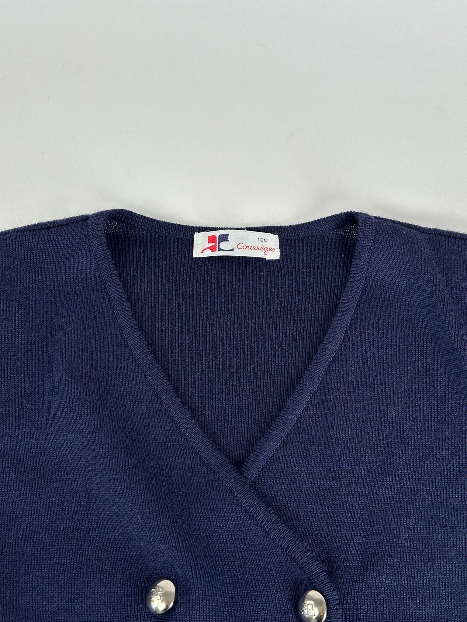 Courreges Vintage Short coat trench navy Size XS / US 0-2 / IT 36-38 - 11 Thumbnail
