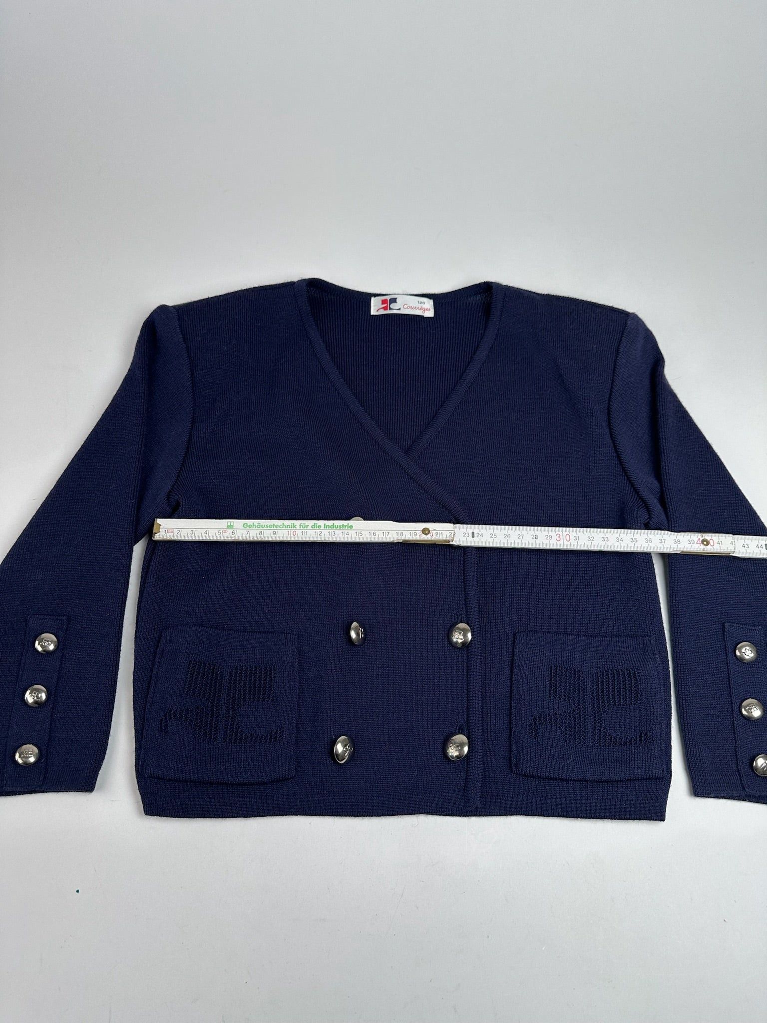 Courreges Vintage Short coat trench navy Size XS / US 0-2 / IT 36-38 - 8 Thumbnail