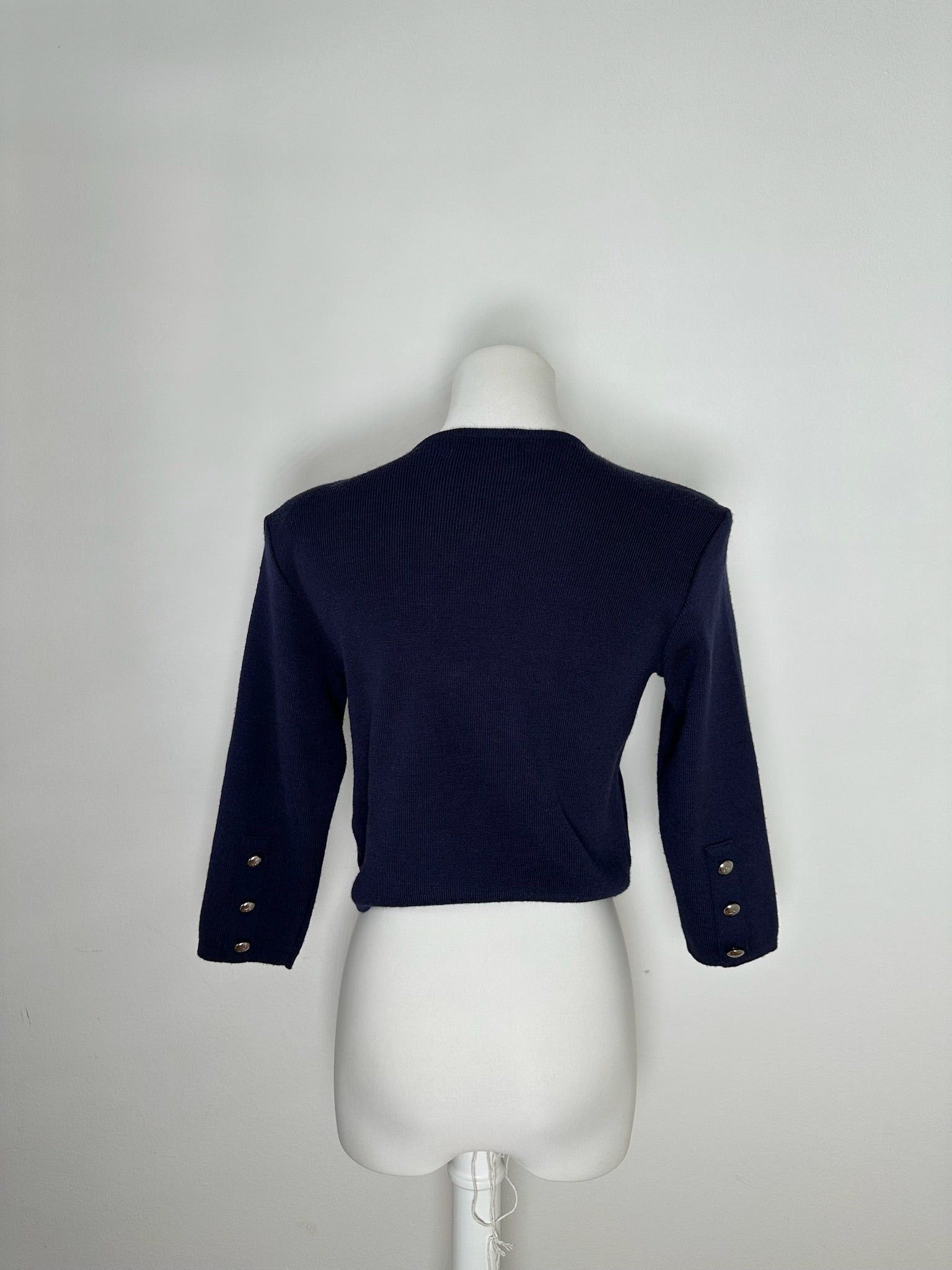 Courreges Vintage Short coat trench navy Size XS / US 0-2 / IT 36-38 - 4 Thumbnail
