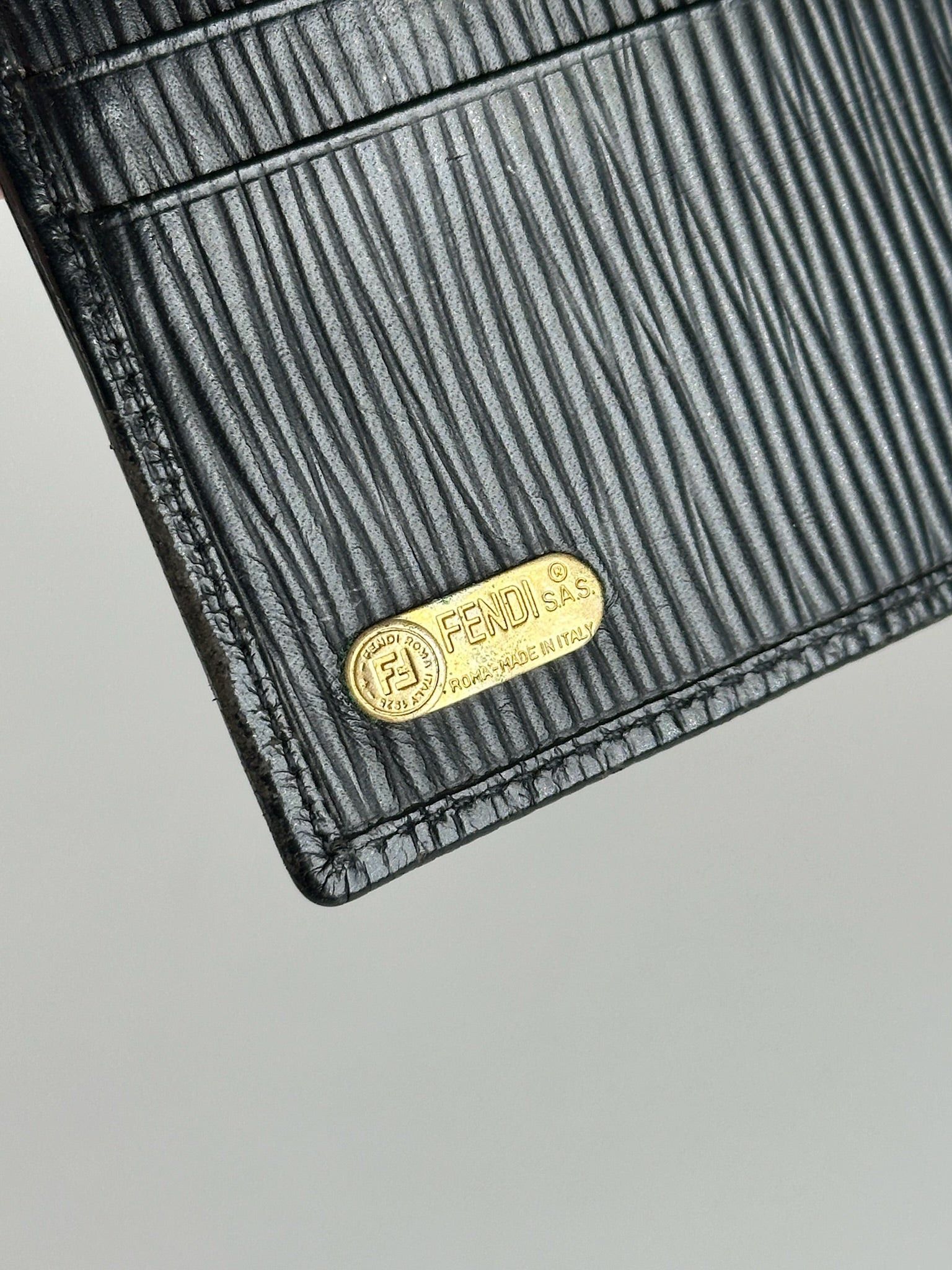 Fendi Vintage Roma EPI Leather Wallet black Size ONE SIZE - 4 Thumbnail