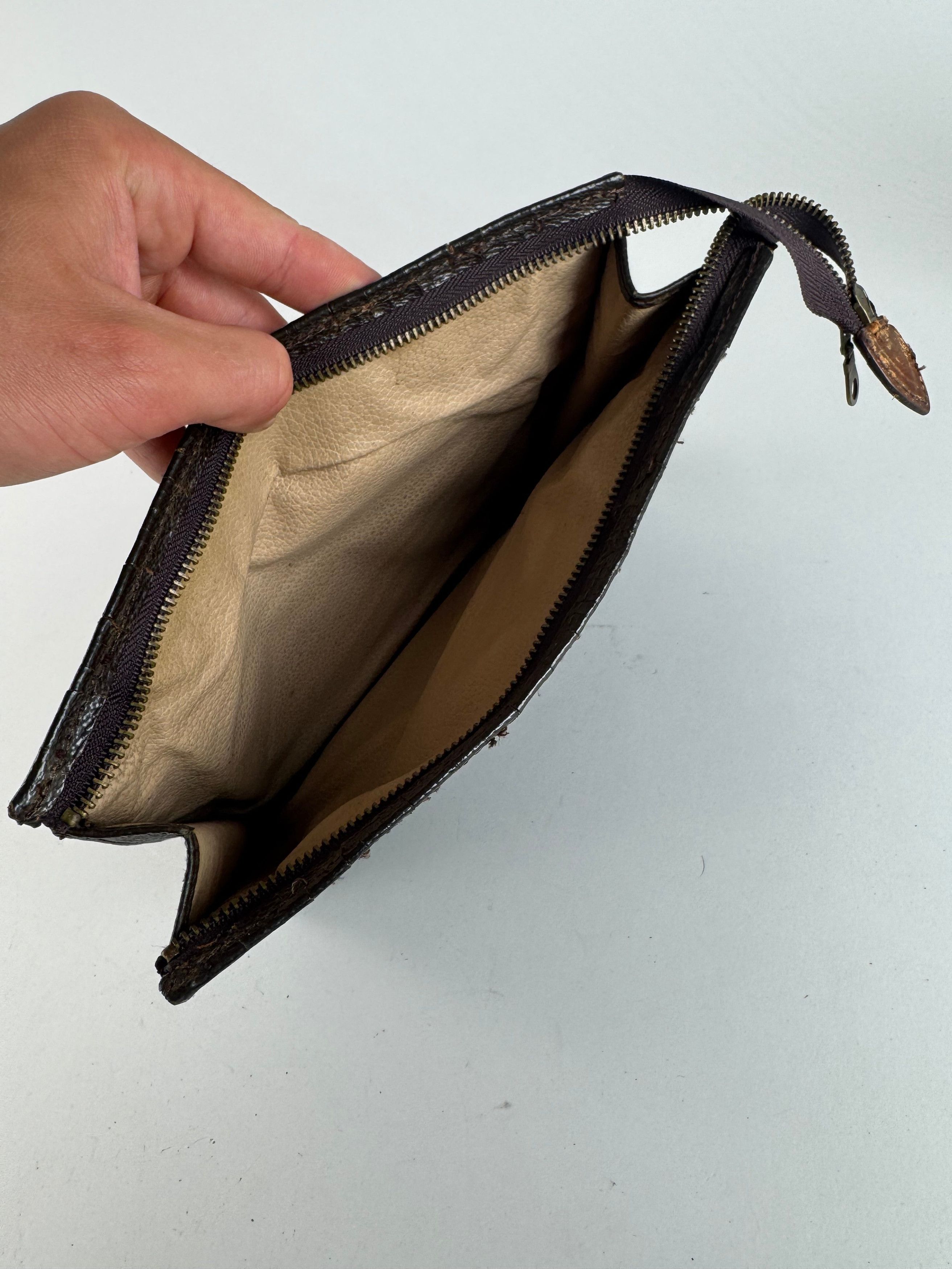 Louis Vuitton Vintage Monogram Leather clutch brown Size ONE SIZE - 3 Thumbnail